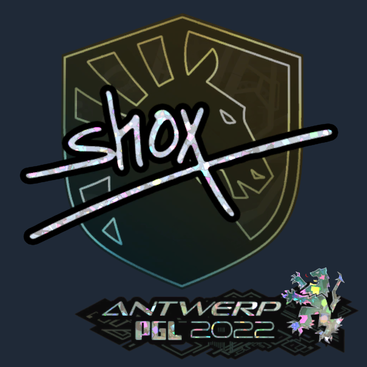 Sticker | shox (Glitter) | Antwerp 2022 Screenshot