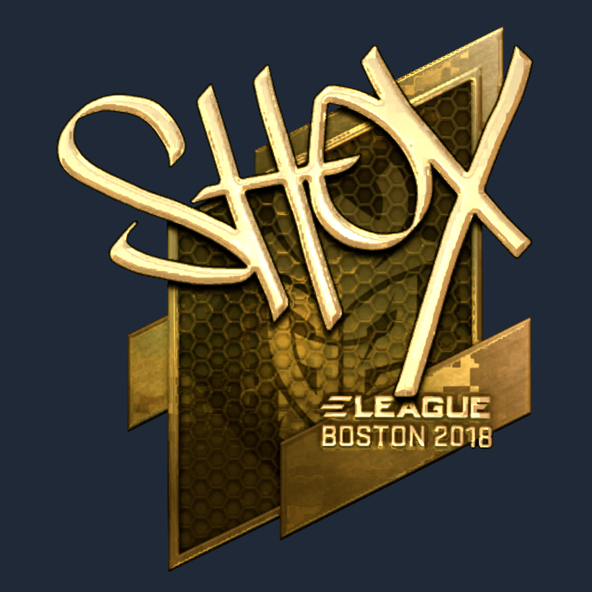 Sticker | shox (Gold) | Boston 2018 Screenshot