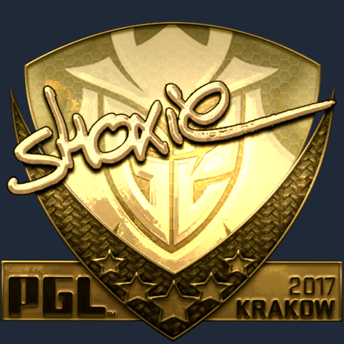 Sticker | shox (Gold) | Krakow 2017 Screenshot