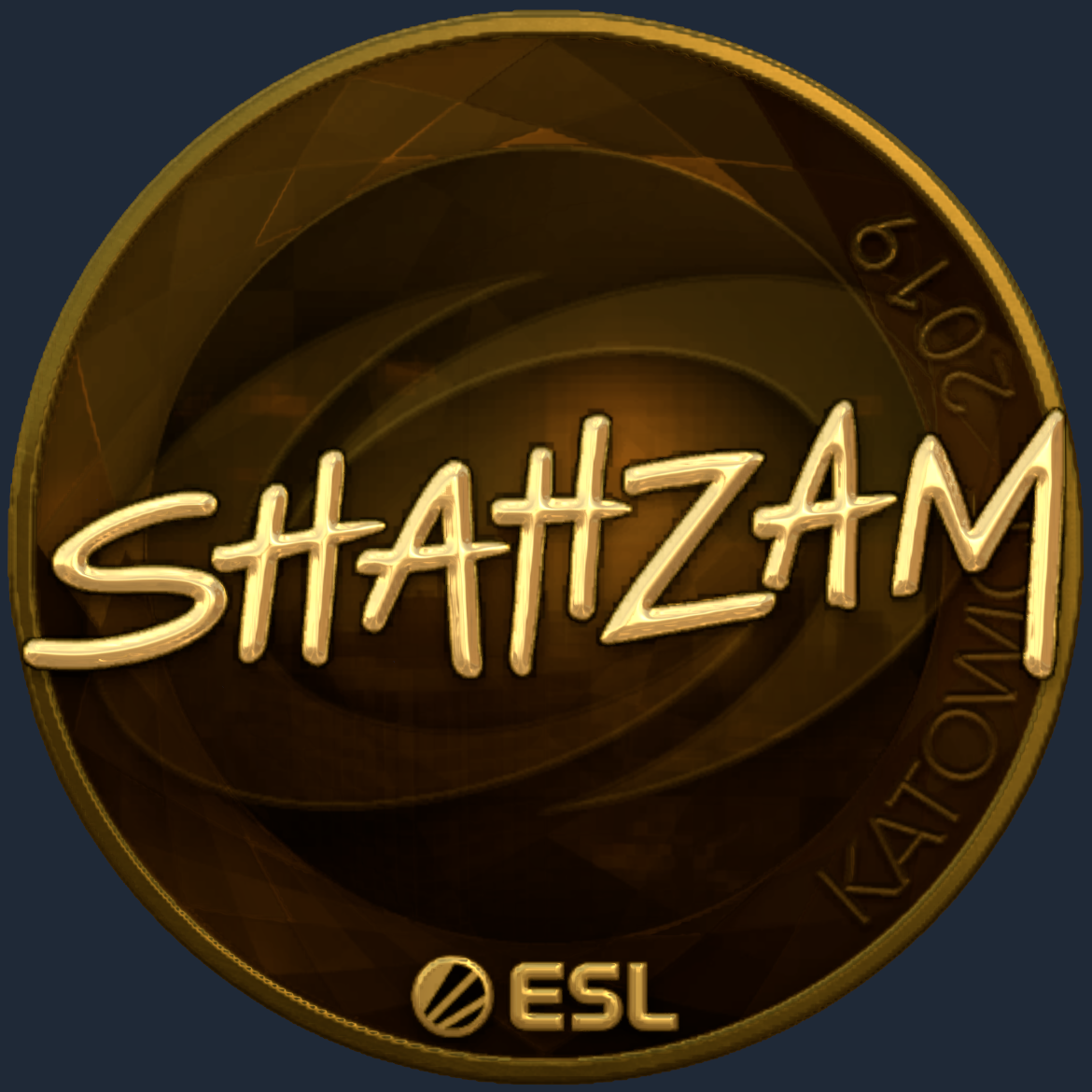 Sticker | ShahZaM (Gold) | Katowice 2019 Screenshot