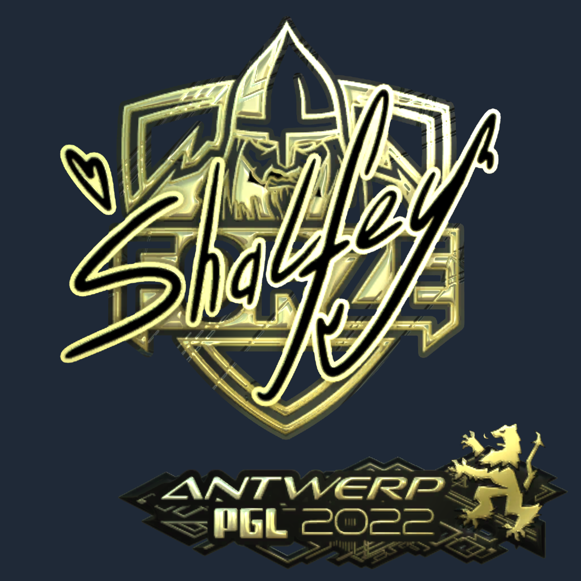 Sticker | shalfey (Gold) | Antwerp 2022 Screenshot