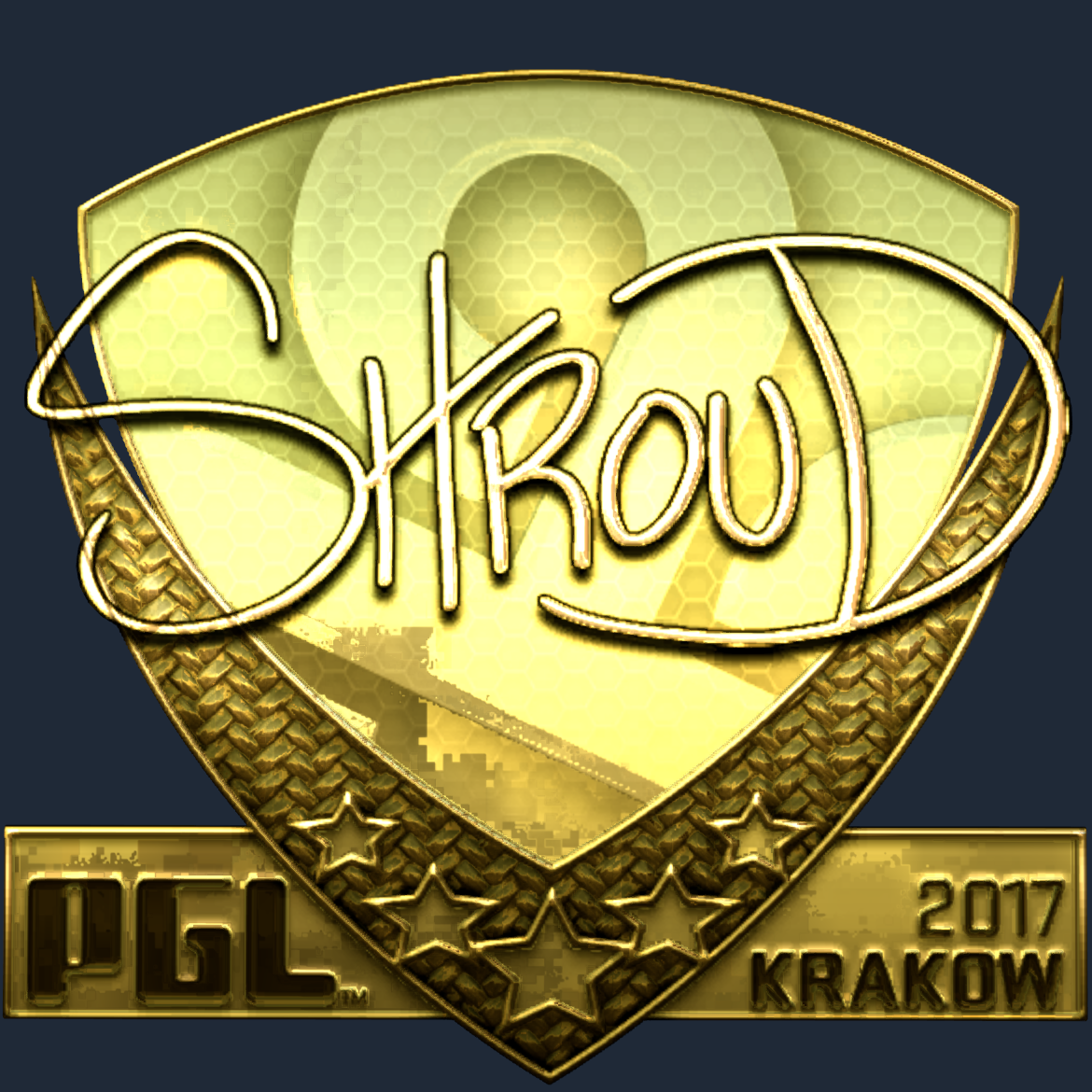 Sticker | shroud (Gold) | Krakow 2017 Screenshot
