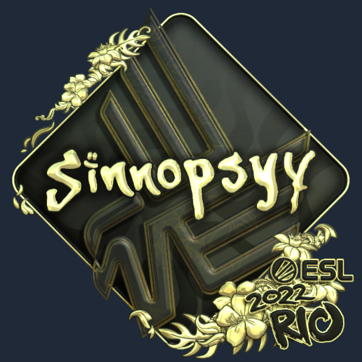 Sticker | sinnopsyy (Gold) | Rio 2022 Screenshot