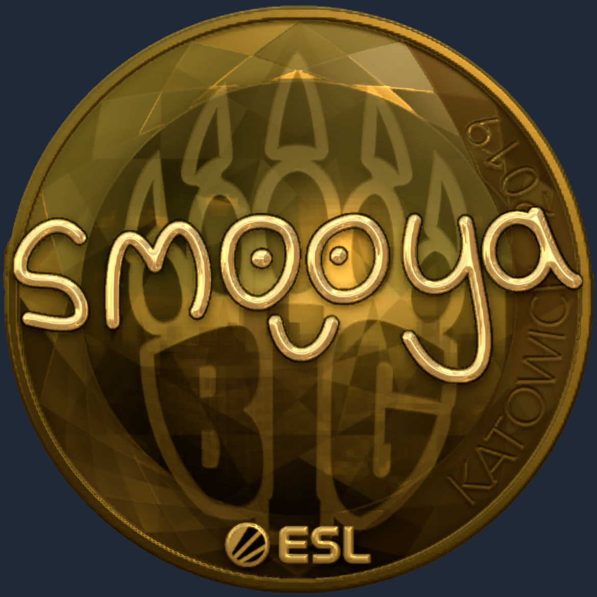 Sticker | smooya (Gold) | Katowice 2019 Screenshot