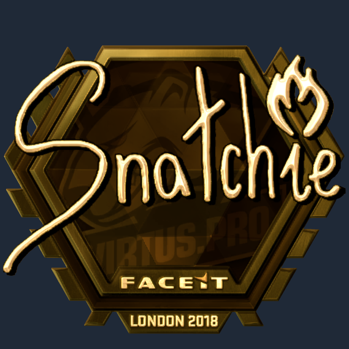 Sticker | snatchie (Gold) | London 2018 Screenshot