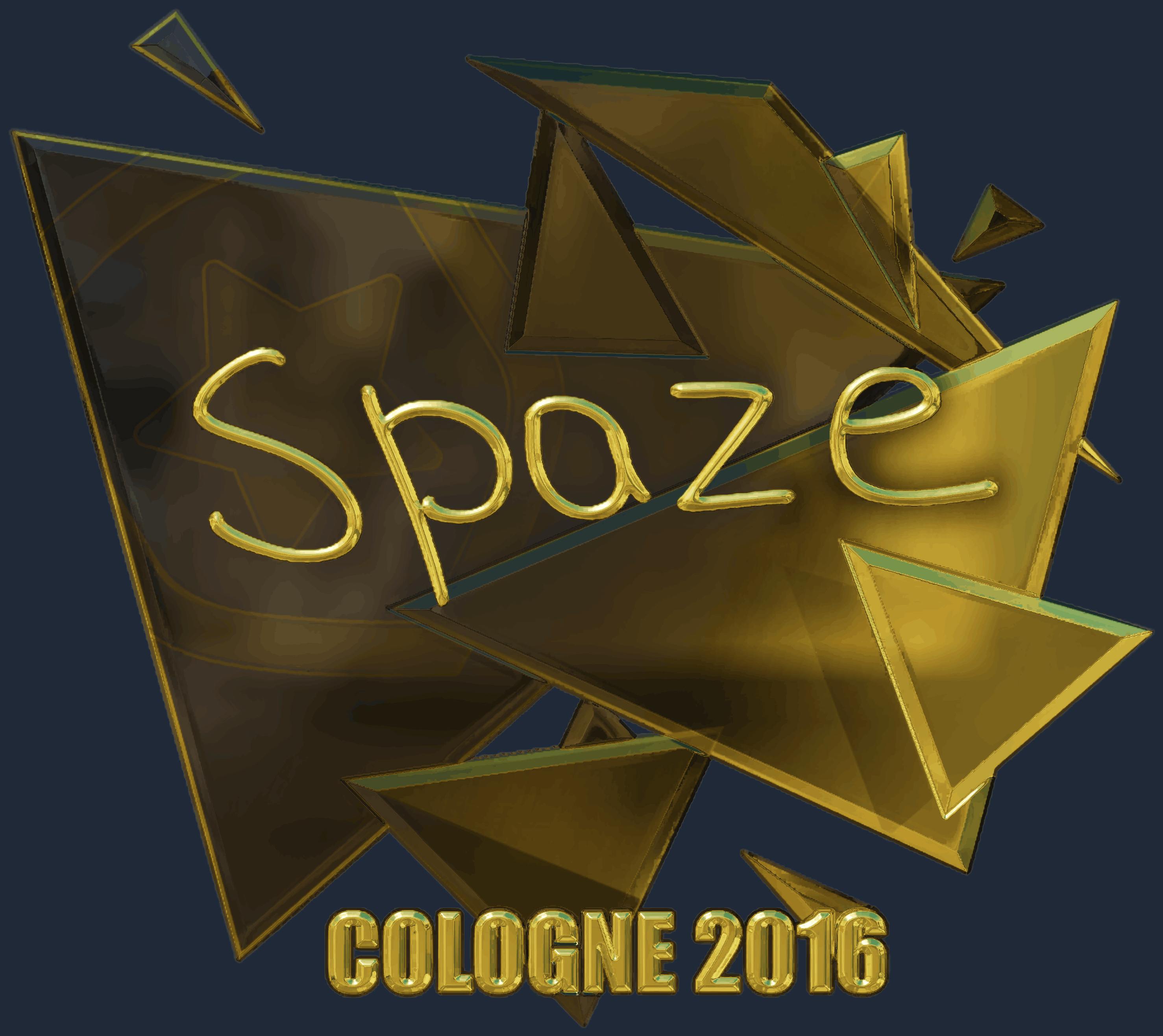 Sticker | spaze (Gold) | Cologne 2016 Screenshot