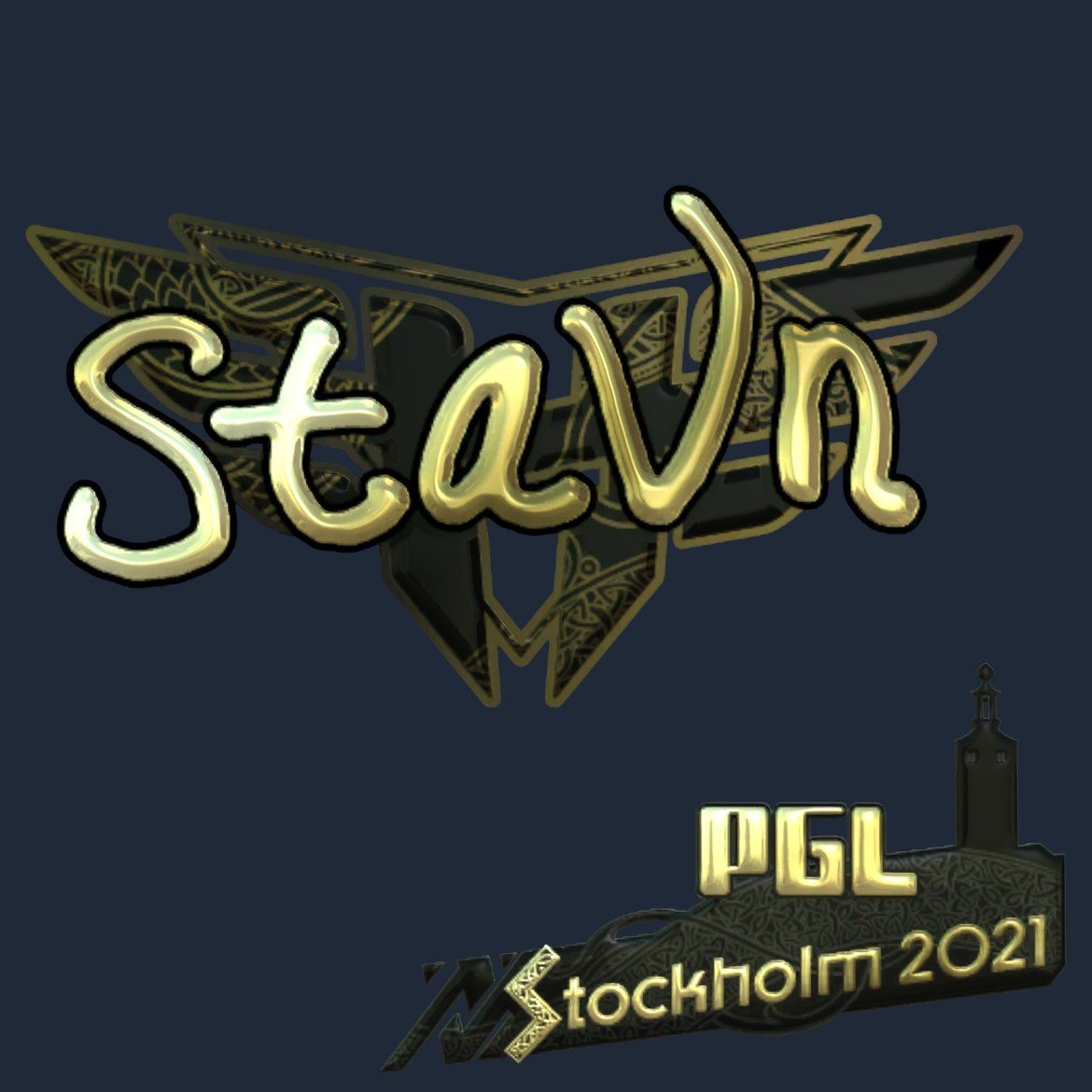 Sticker | stavn (Gold) | Stockholm 2021 Screenshot