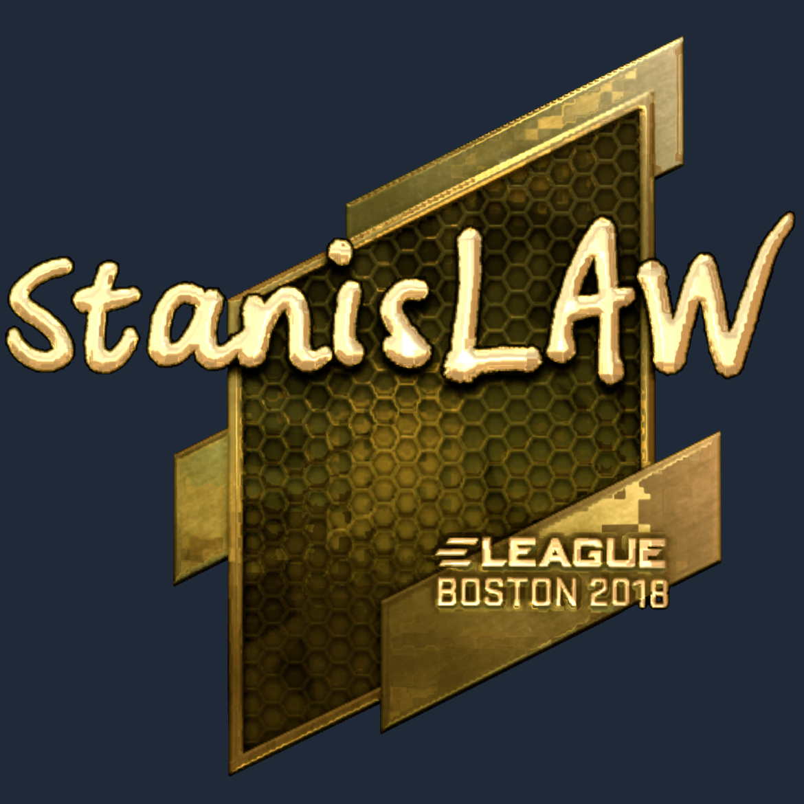Sticker | stanislaw (Gold) | Boston 2018 Screenshot
