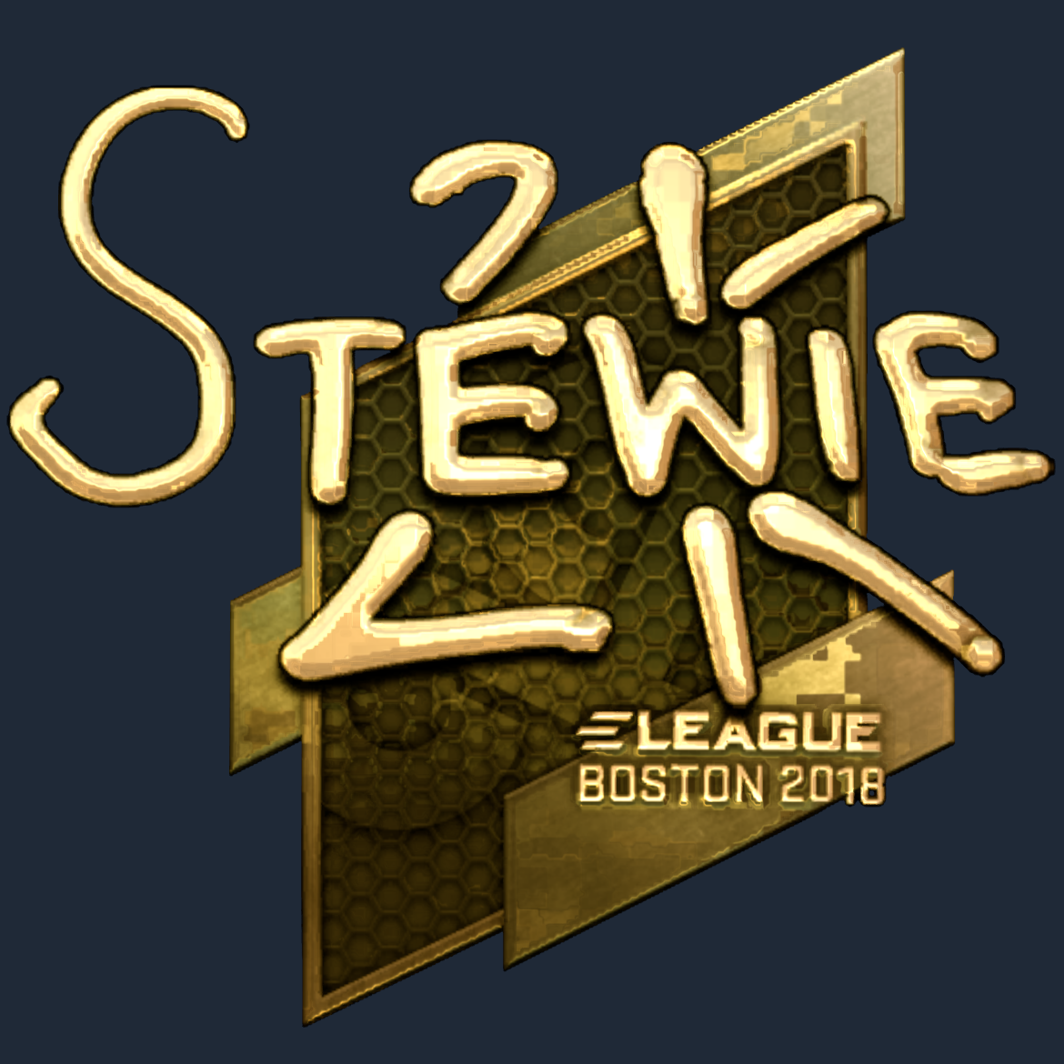 Sticker | Stewie2K (Gold) | Boston 2018 Screenshot