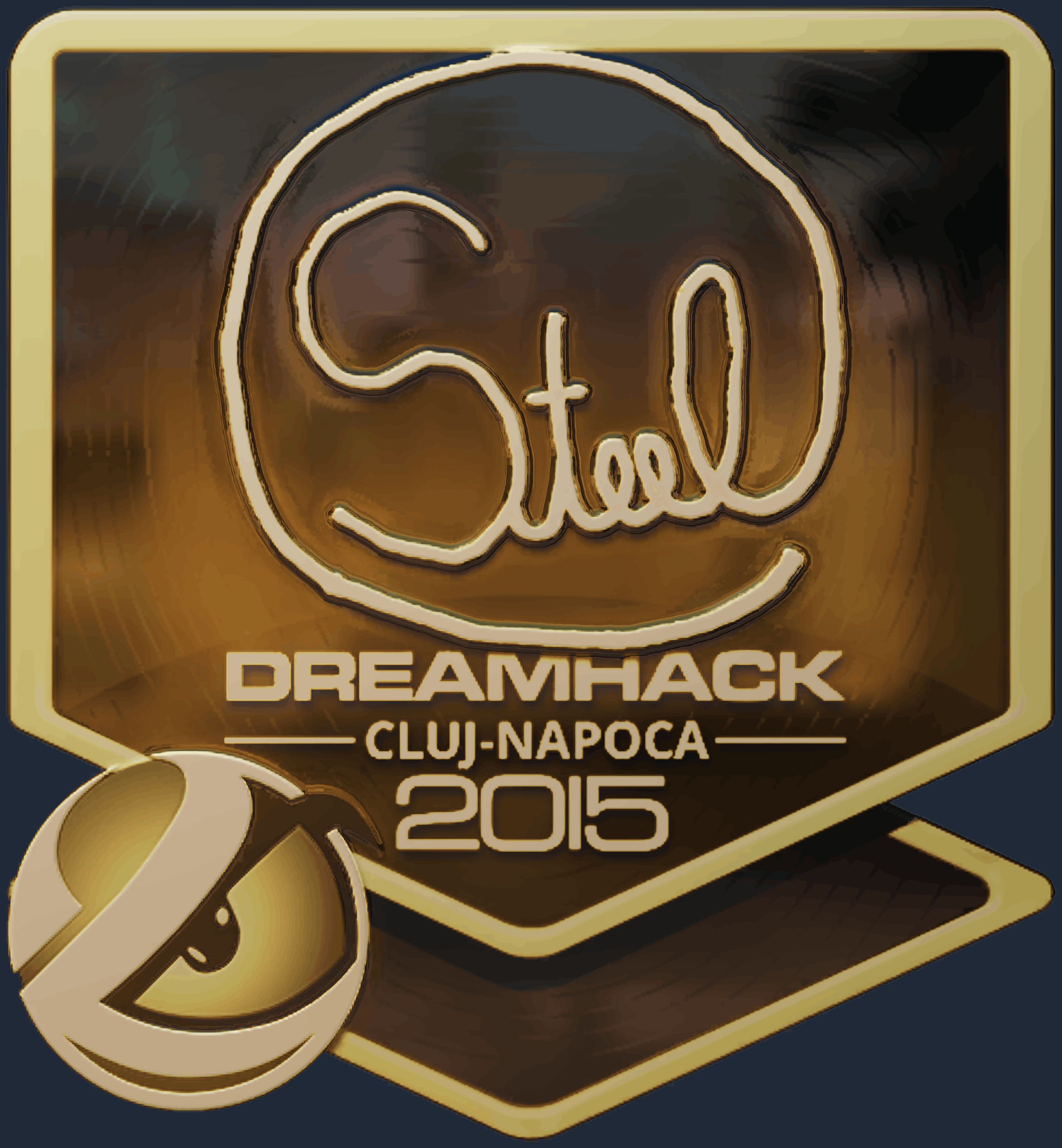 Sticker | steel (Gold) | Cluj-Napoca 2015 Screenshot