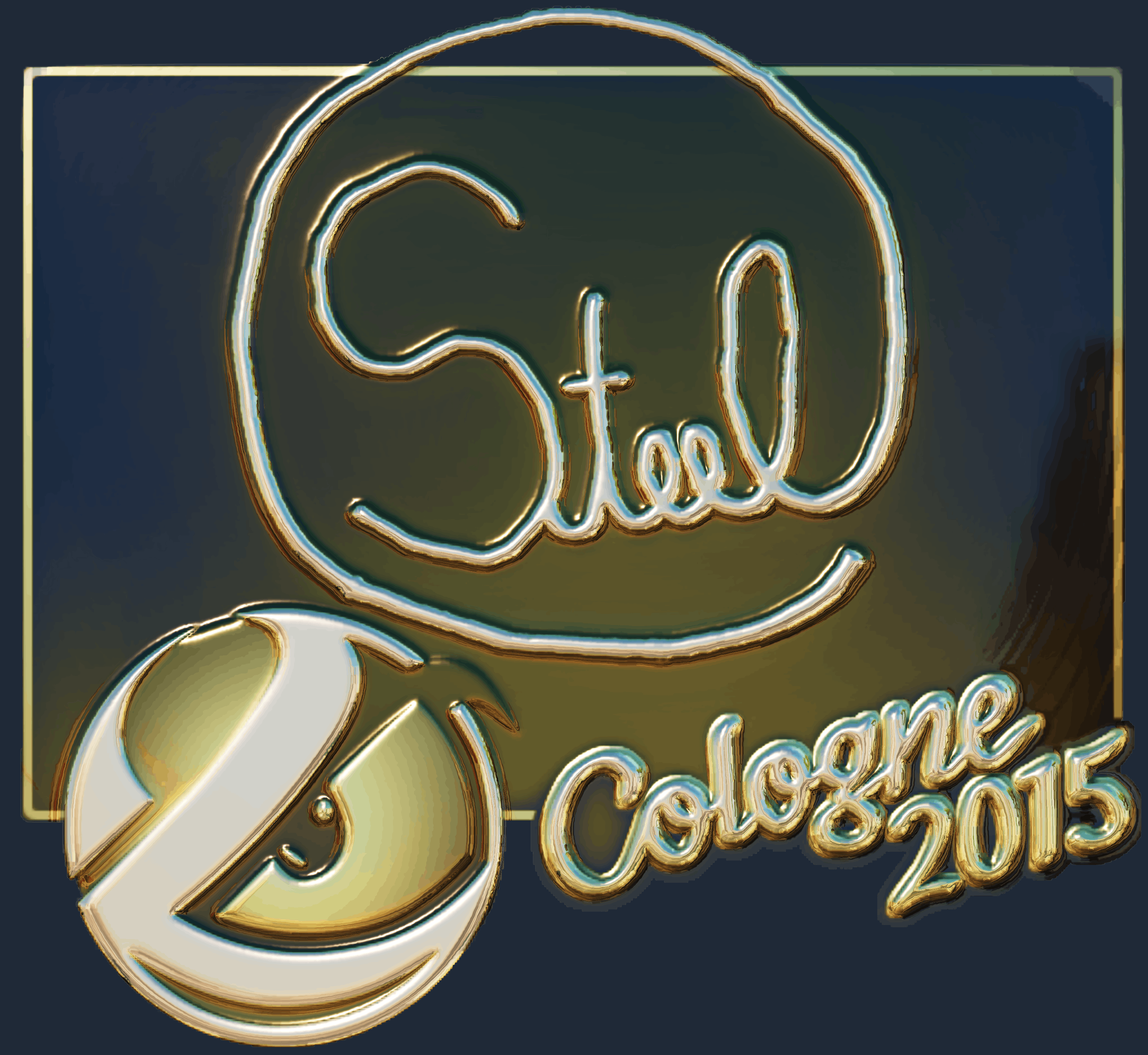 Sticker | steel (Gold) | Cologne 2015 Screenshot