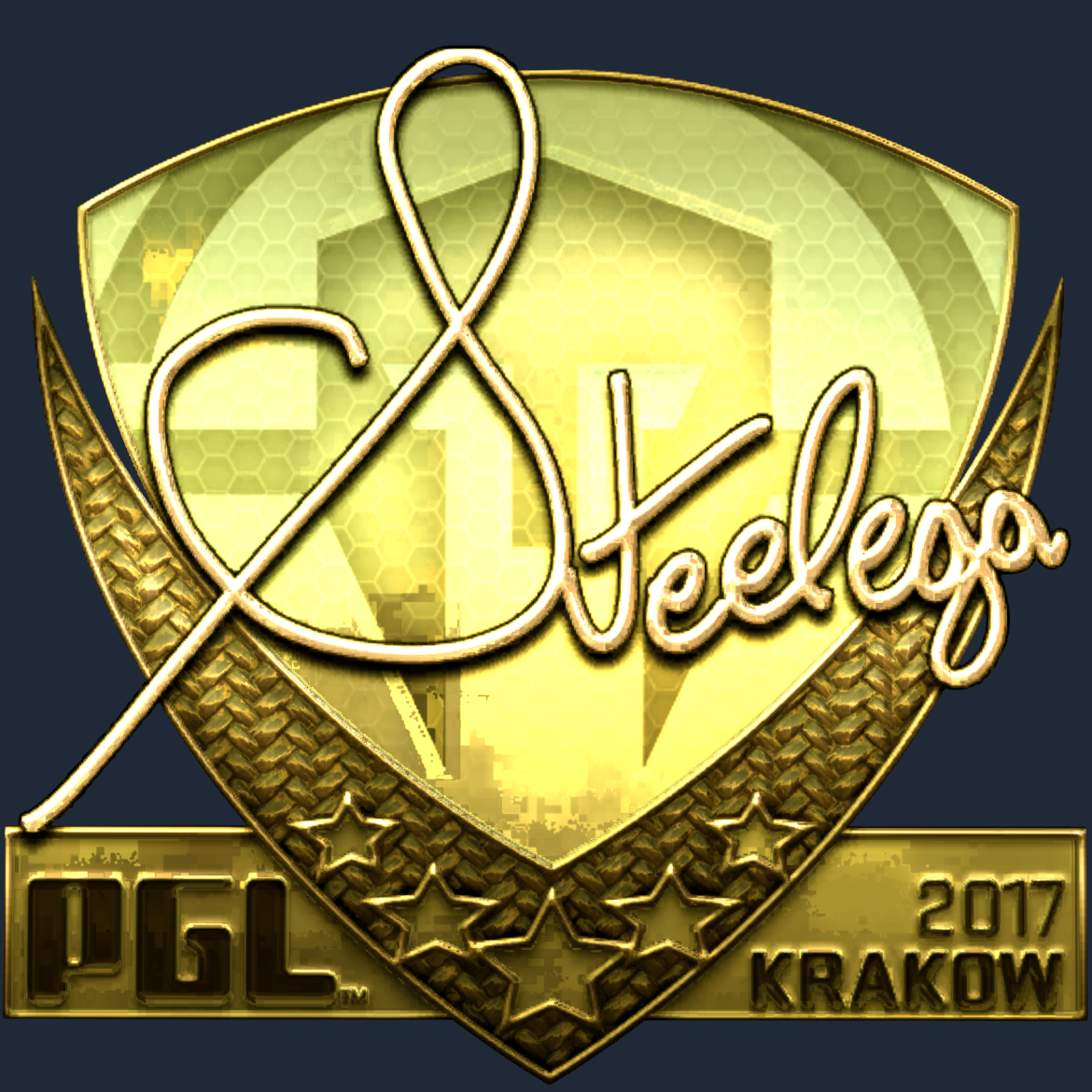 Sticker | steel (Gold) | Krakow 2017 Screenshot