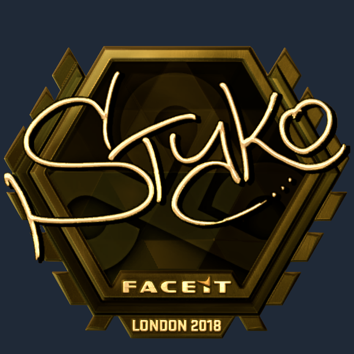 Sticker | STYKO (Gold) | London 2018 Screenshot