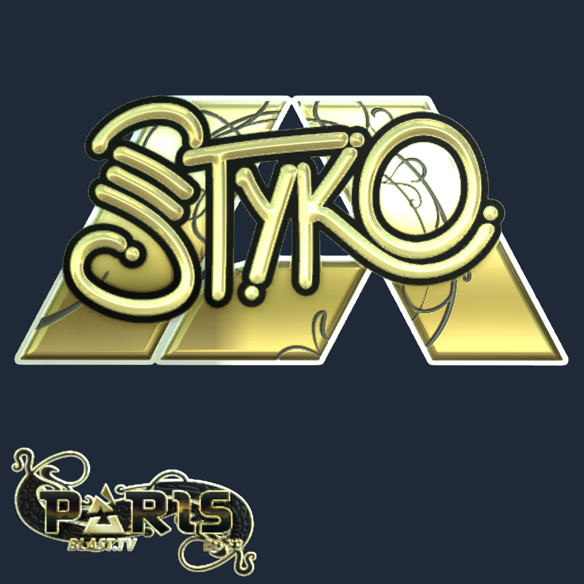 Sticker | STYKO (Gold) | Paris 2023 Screenshot
