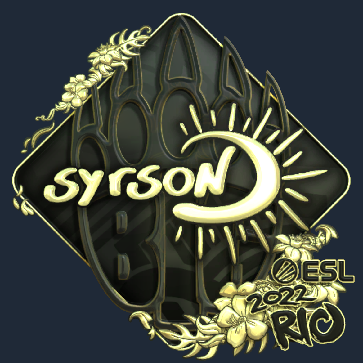 Sticker | syrsoN (Gold) | Rio 2022 Screenshot