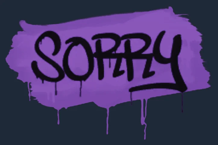 Sealed Graffiti | Sorry Image