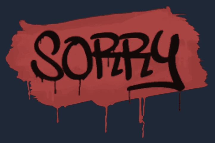 Sealed Graffiti | Sorry Image