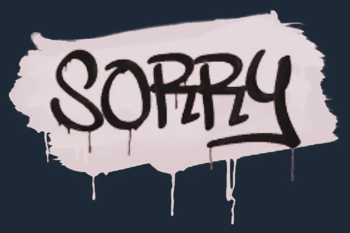 Sealed Graffiti | Sorry Image