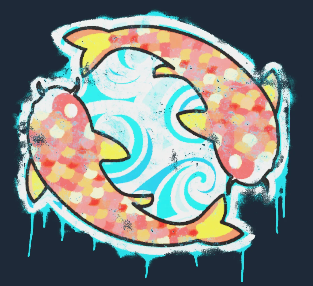Sealed Graffiti | Twin Koi Image