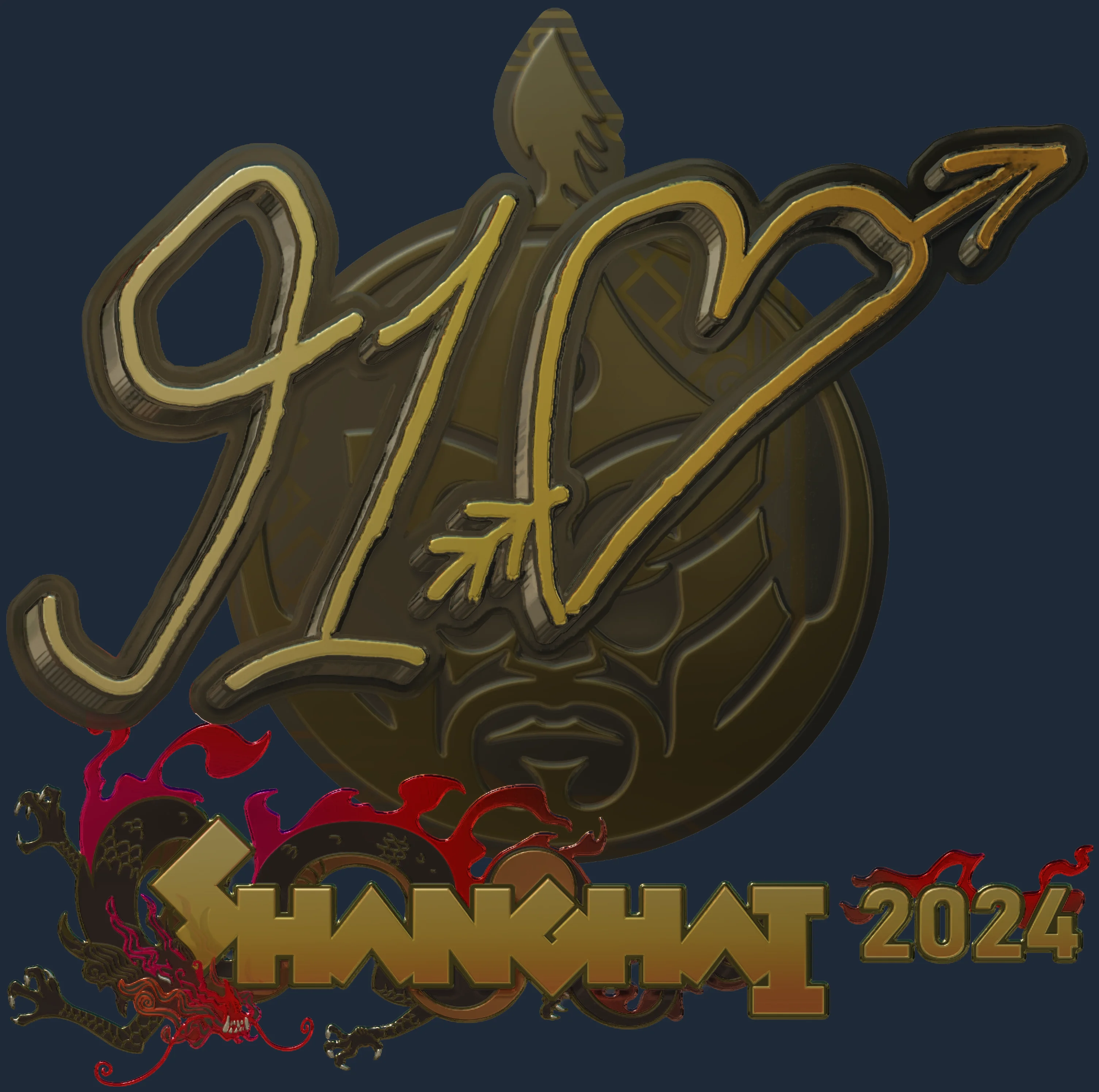 Sticker | 910 (Gold) | Shanghai 2024 Image