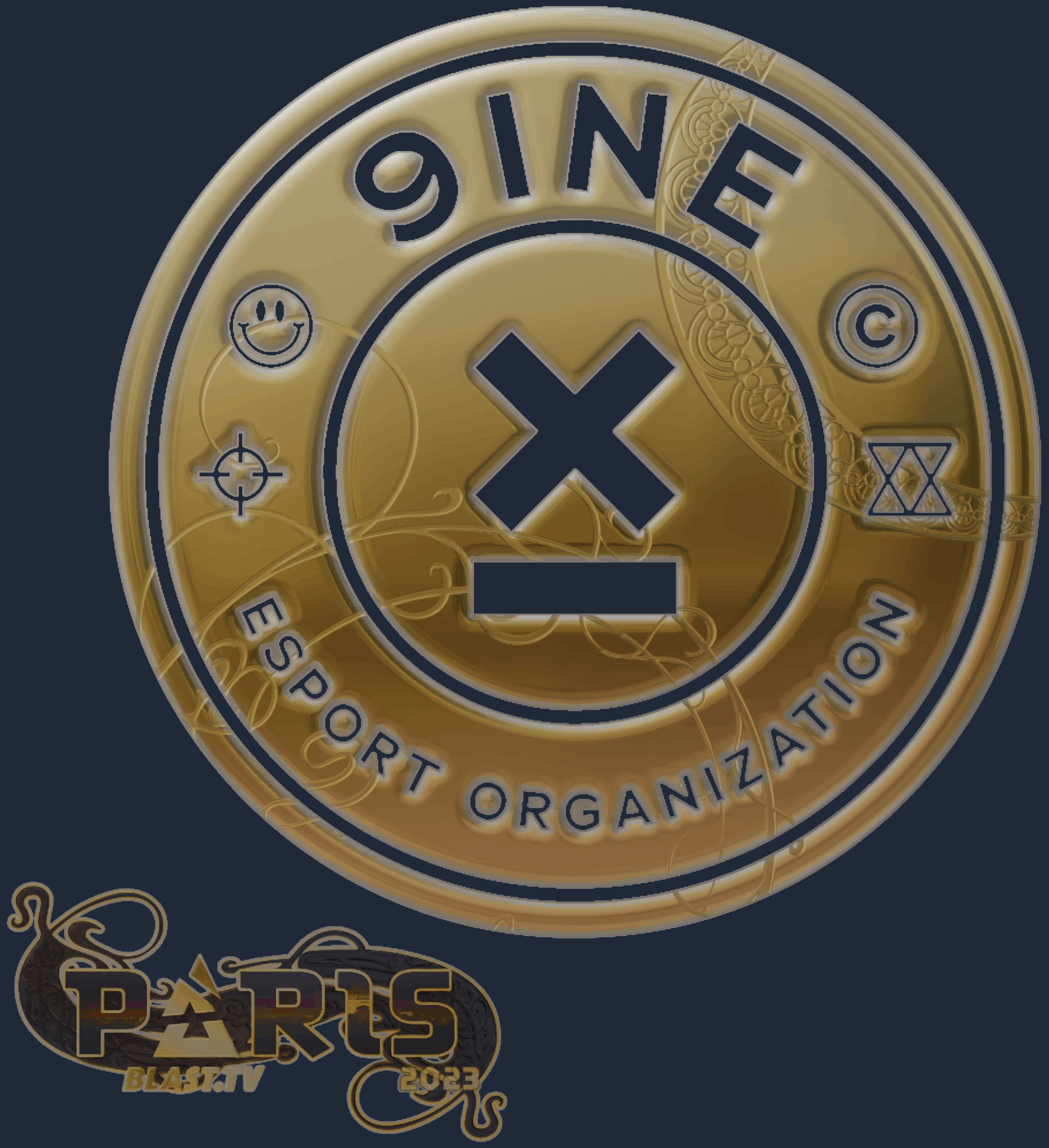 Sticker | 9INE (Gold) | Paris 2023 Image