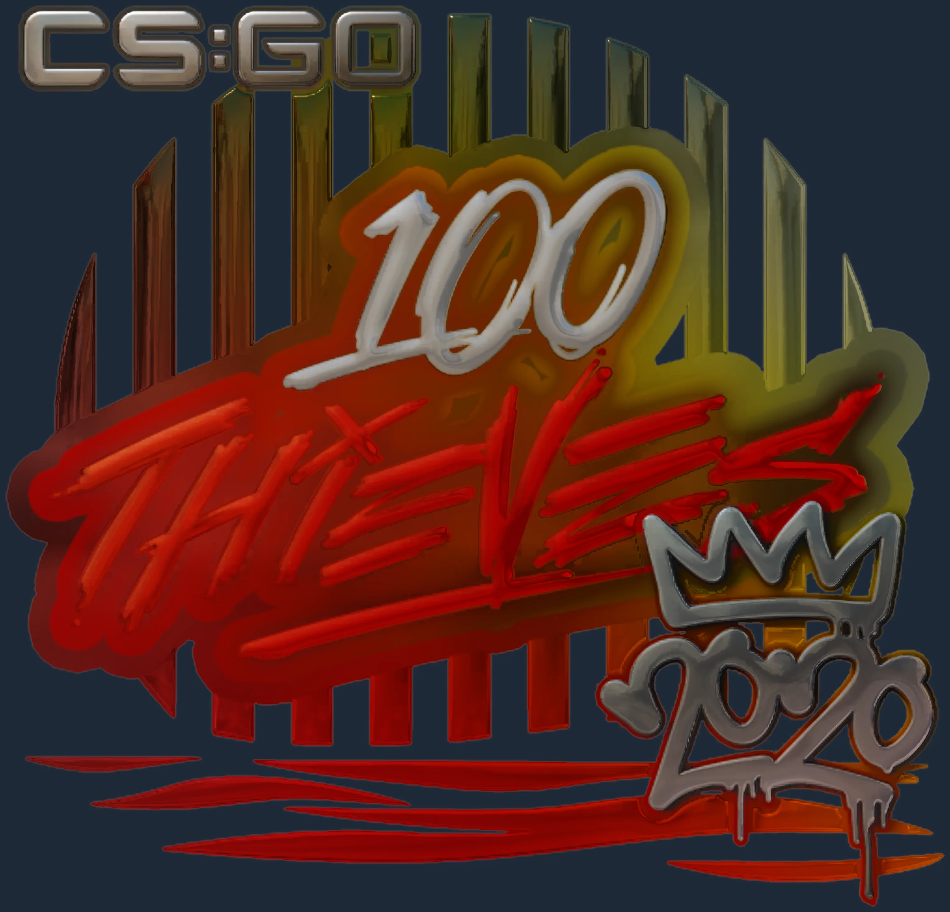 Sticker | 100 Thieves (Foil) | 2020 RMR Image
