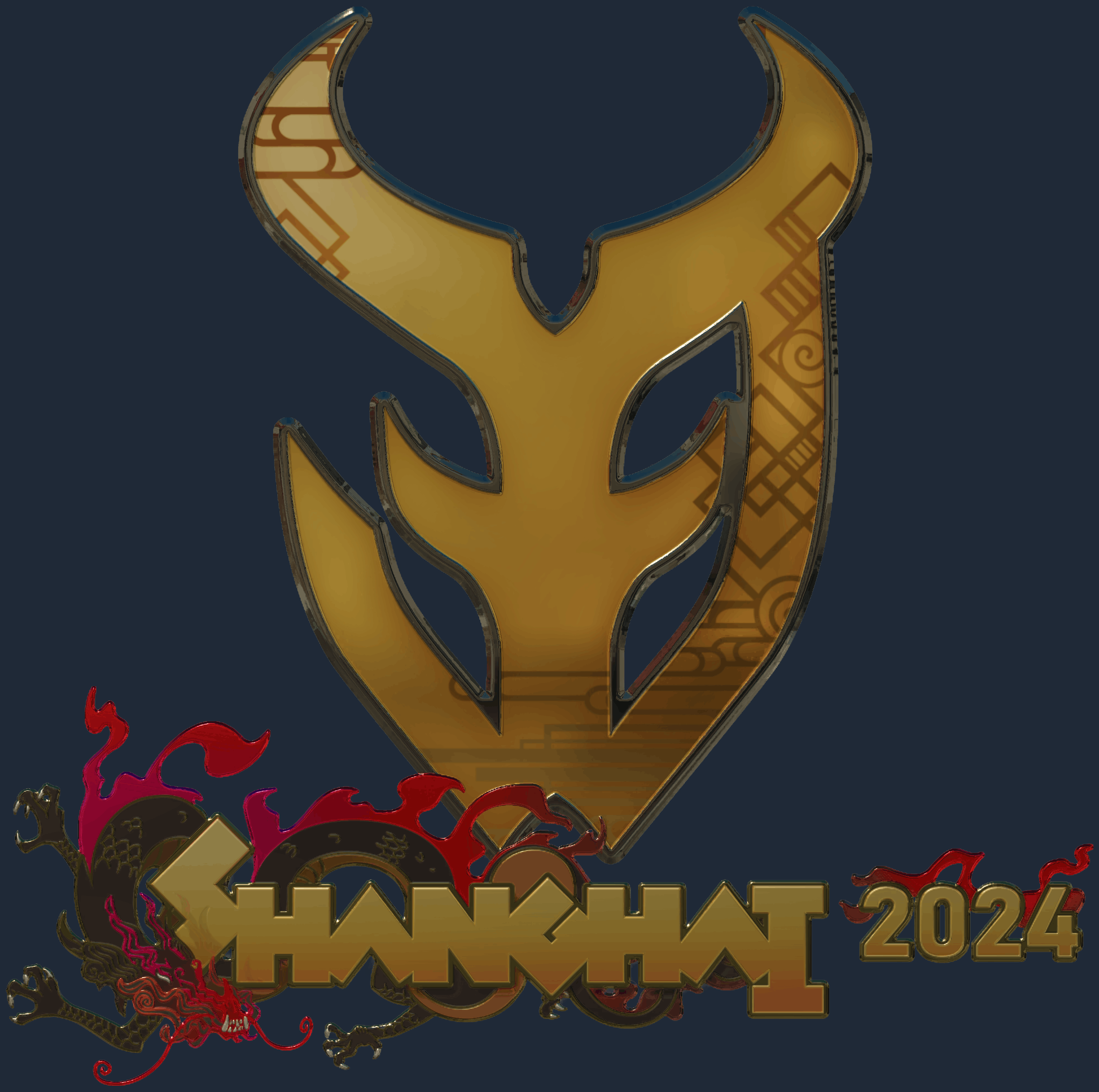 Sticker | 3DMAX (Gold) | Shanghai 2024 Image