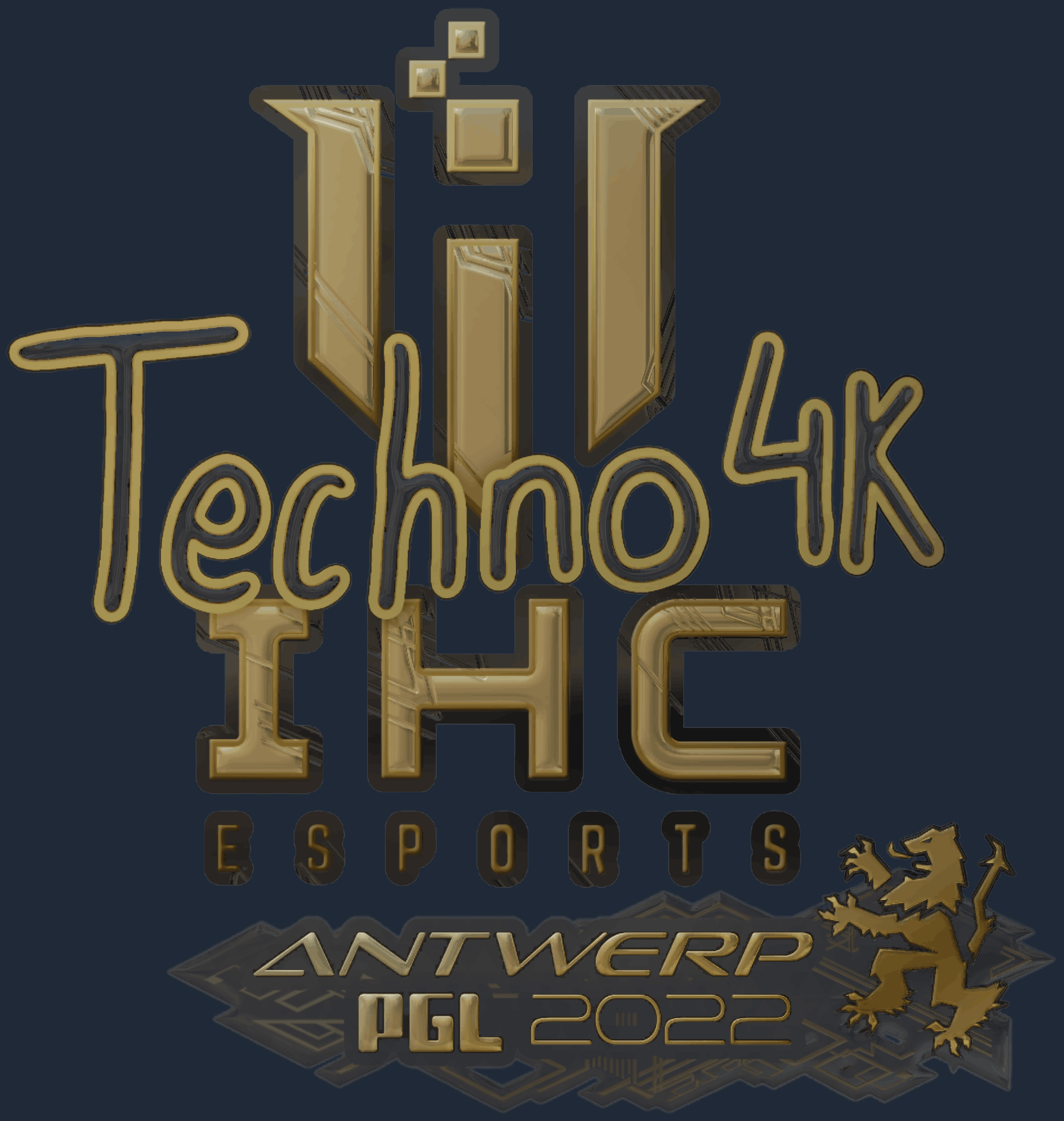 Sticker | Techno4K (Gold) | Antwerp 2022 Image