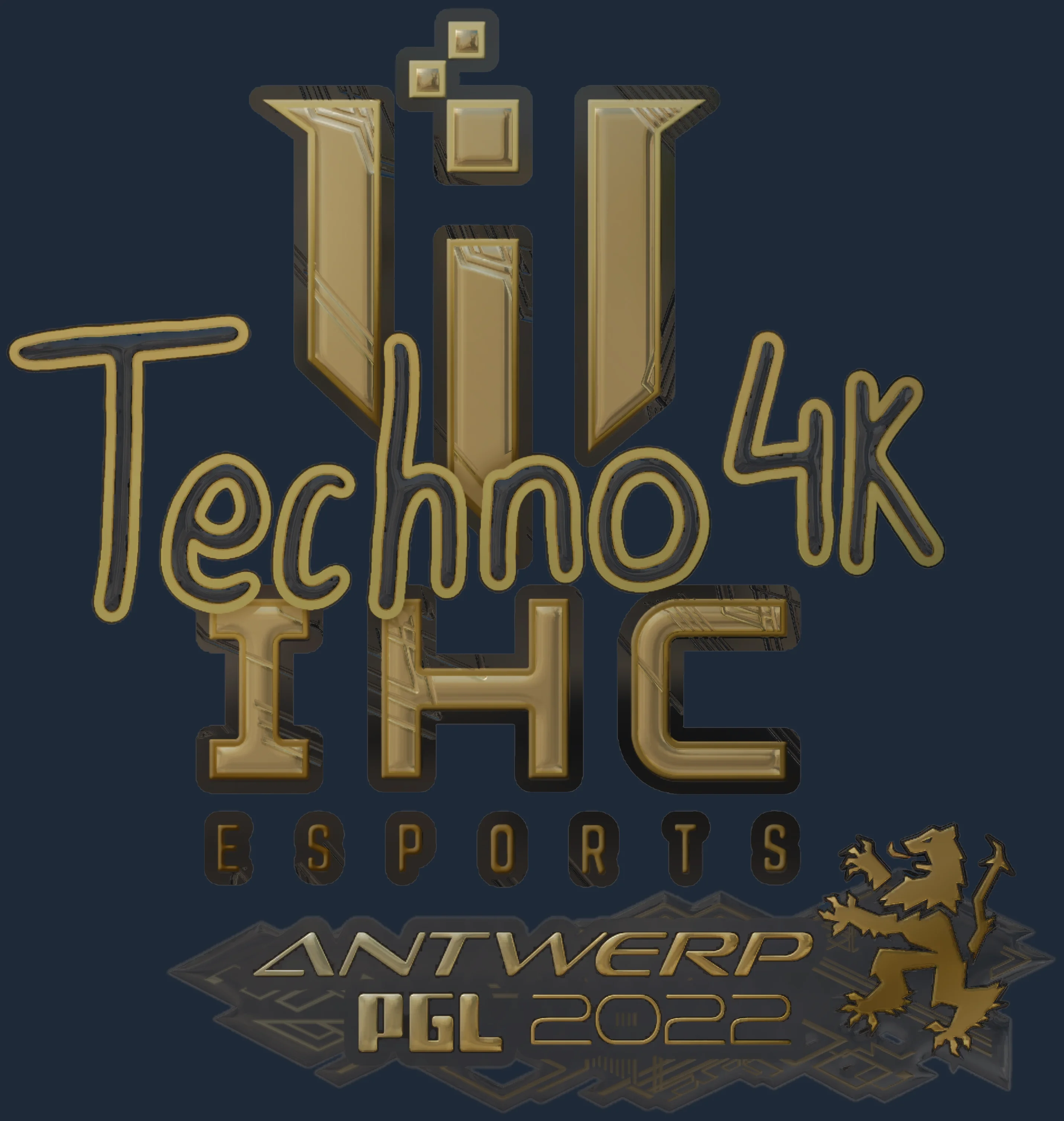 Sticker | Techno4K (Gold) | Antwerp 2022 Image
