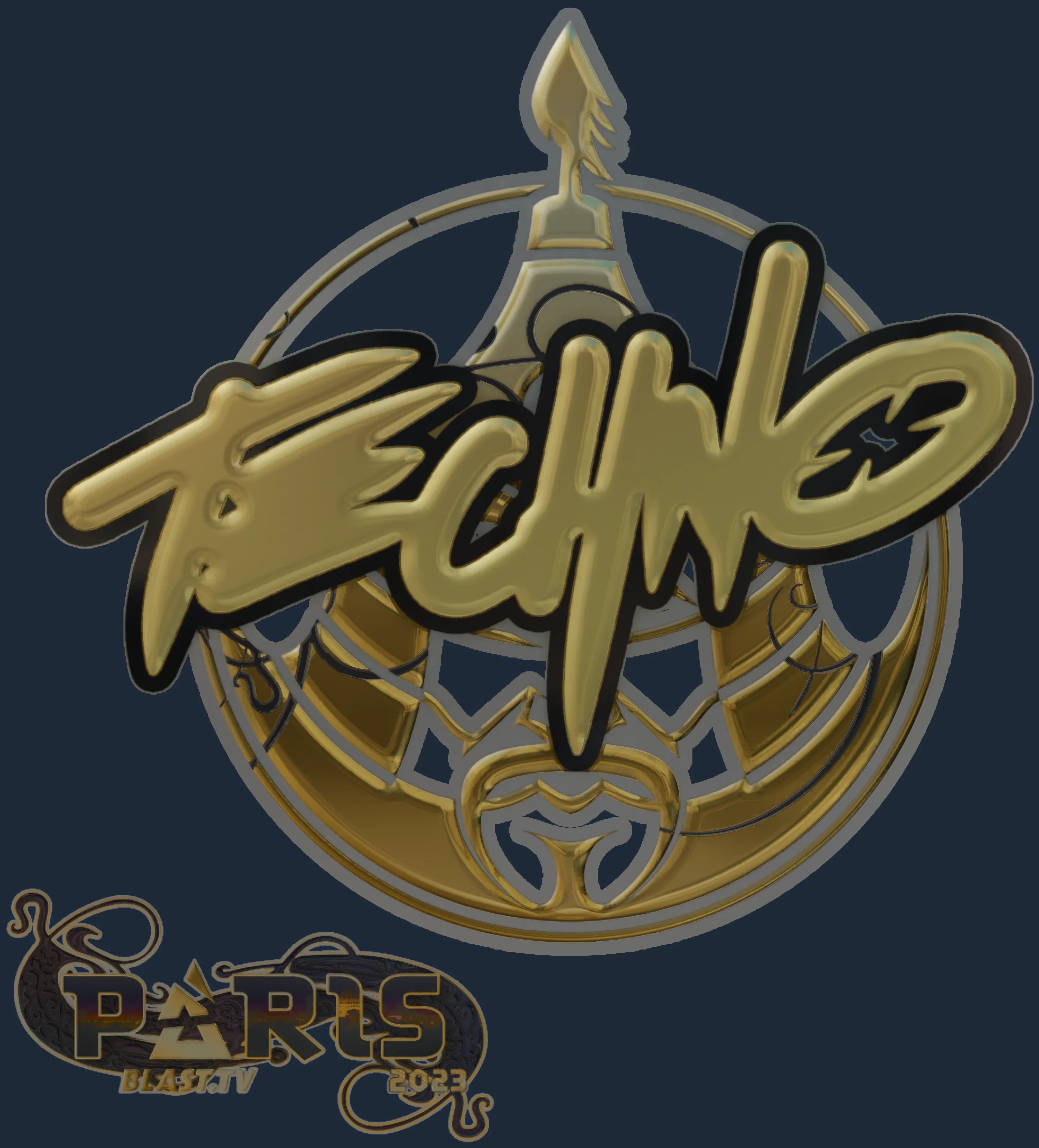 Sticker | Techno4K (Gold) | Paris 2023 Image
