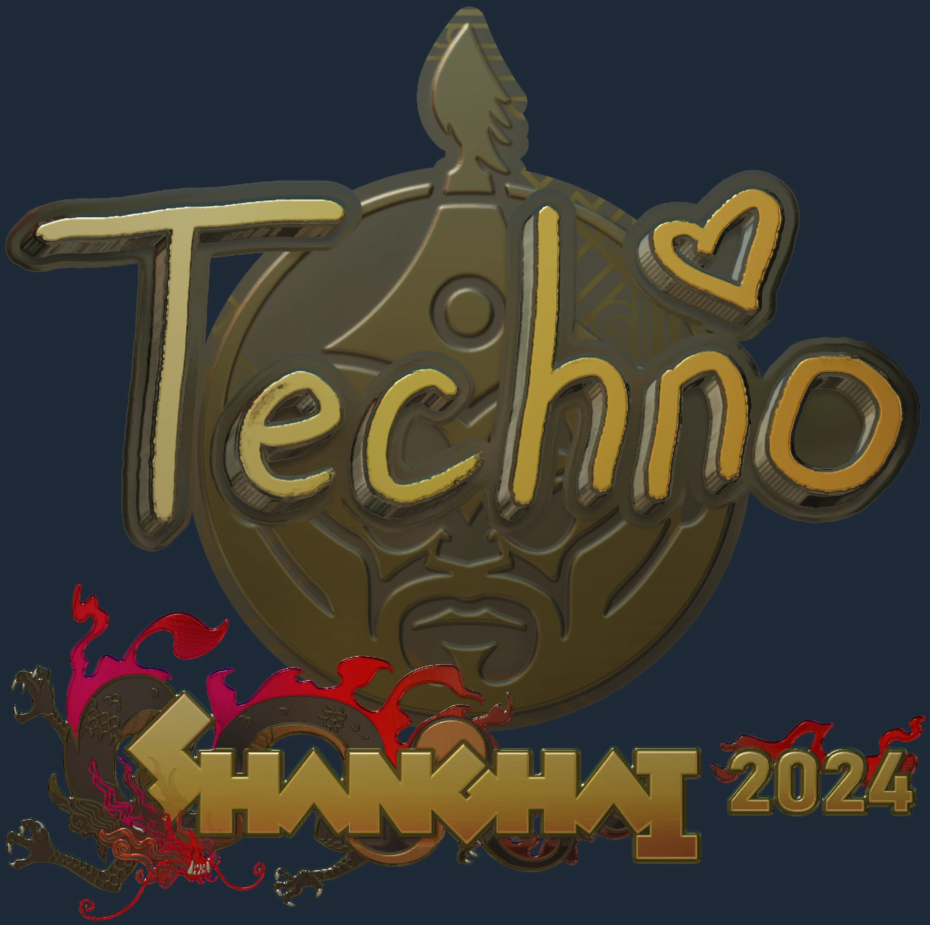 Sticker | Techno4K (Gold) | Shanghai 2024 Image