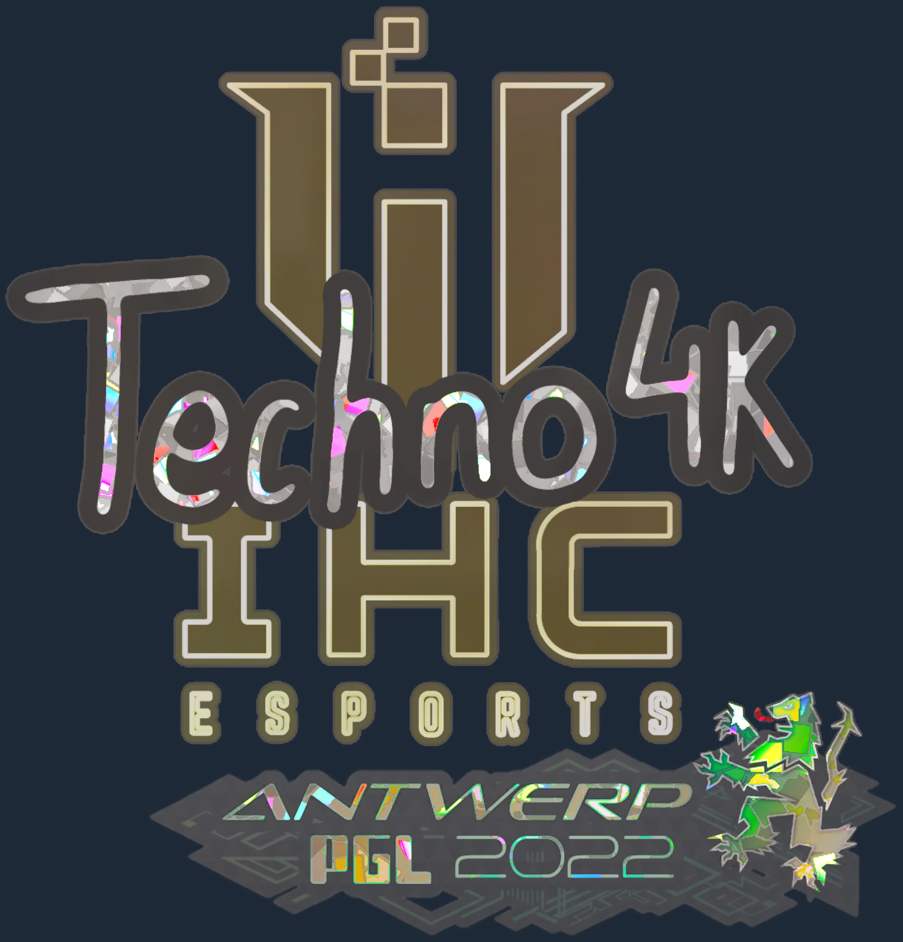 Sticker | Techno4K (Glitter) | Antwerp 2022 Image