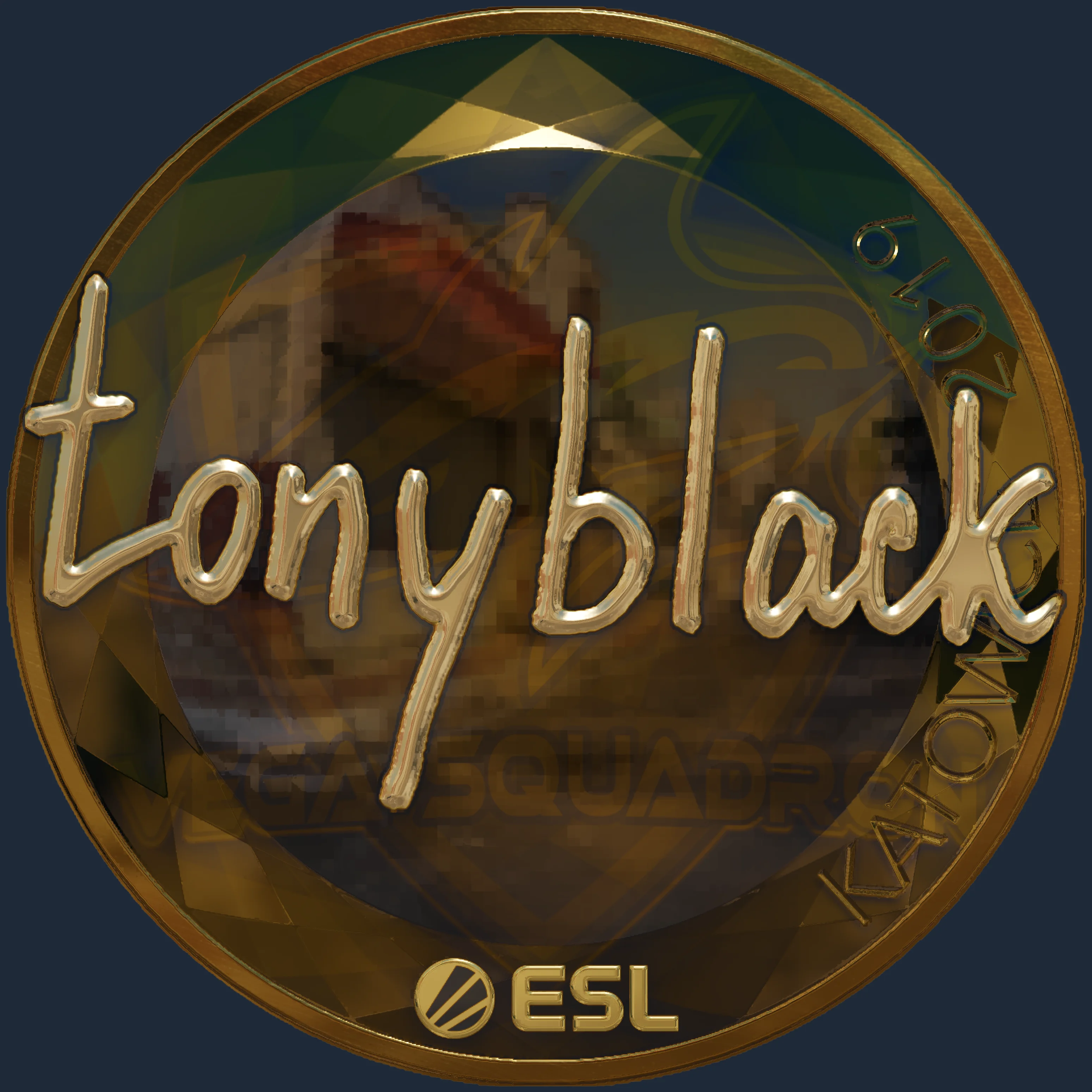 Sticker | tonyblack (Gold) | Katowice 2019 Image