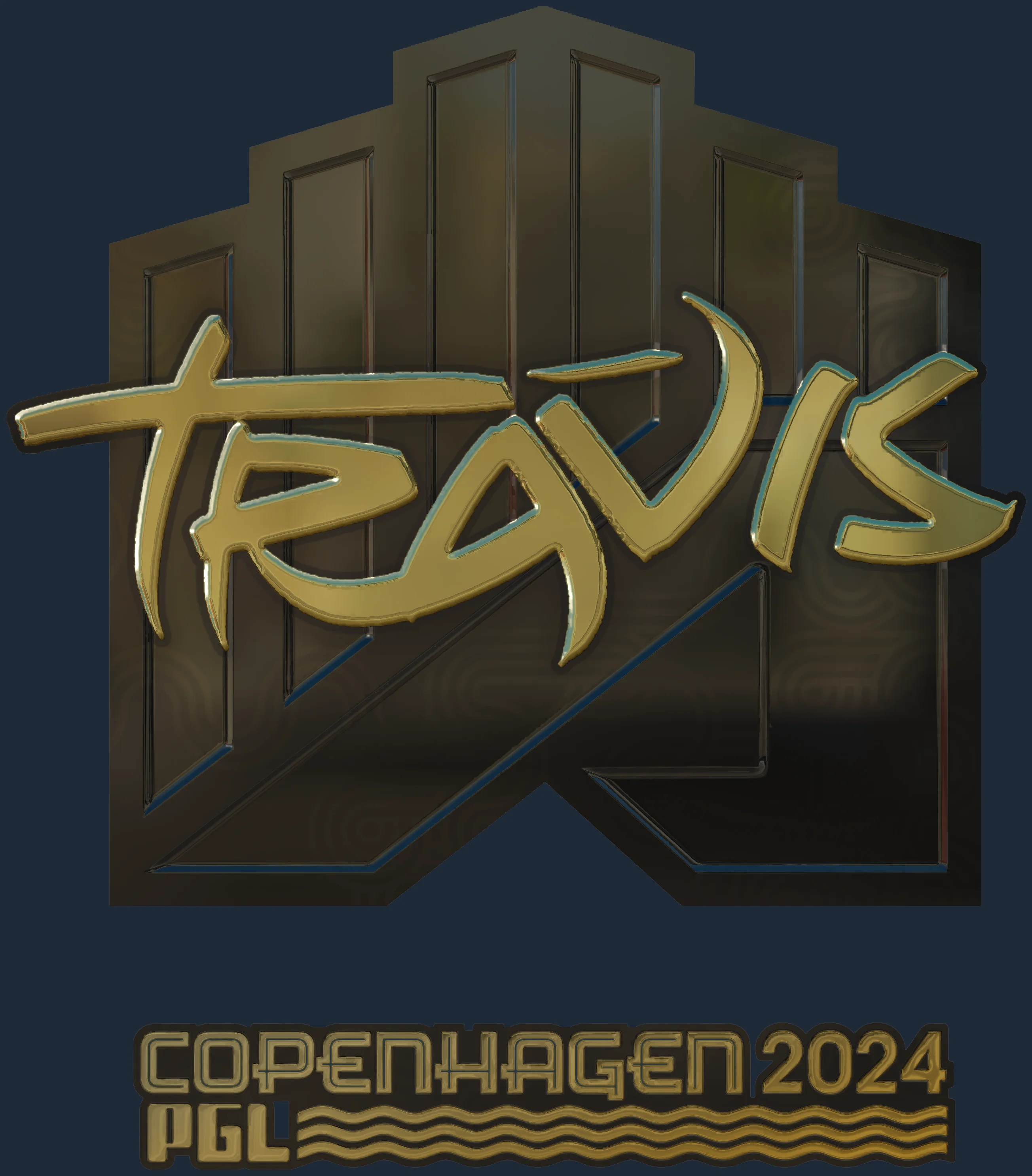 Sticker | TRAVIS (Gold) | Copenhagen 2024 Image