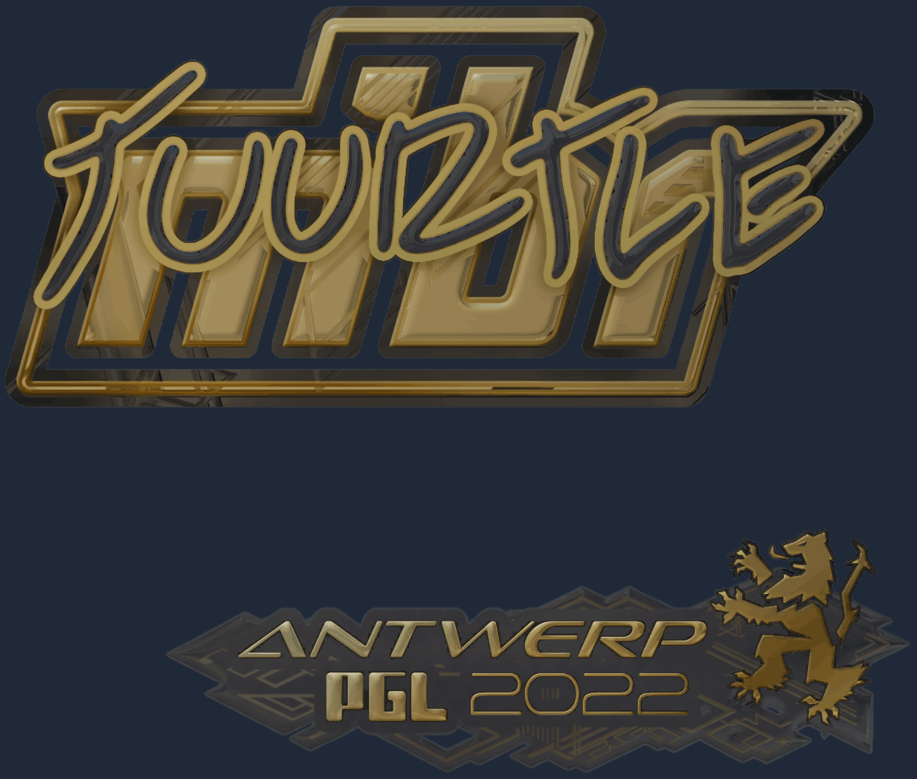 Sticker | Tuurtle (Gold) | Antwerp 2022 Image