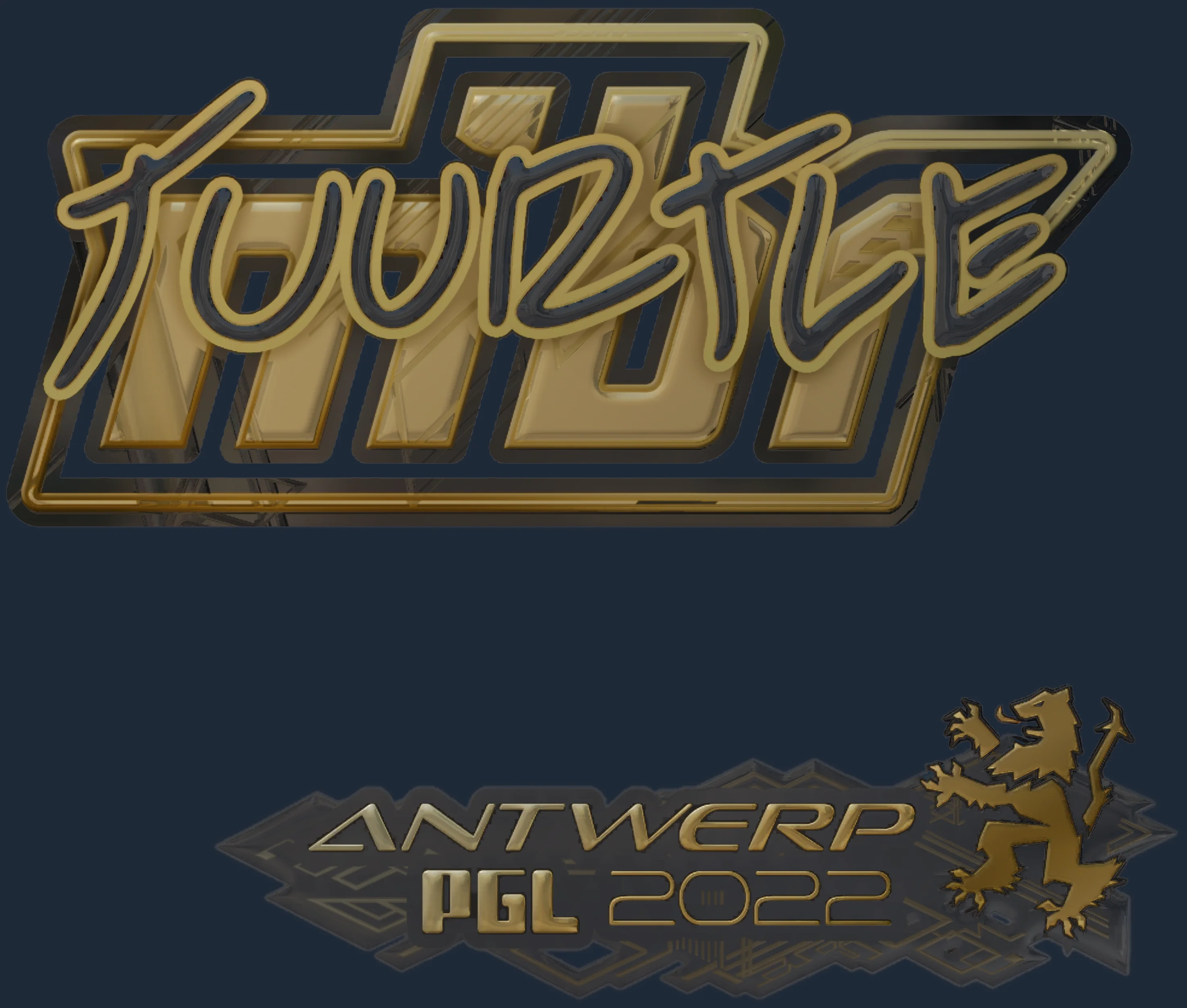 Sticker | Tuurtle (Gold) | Antwerp 2022 Image