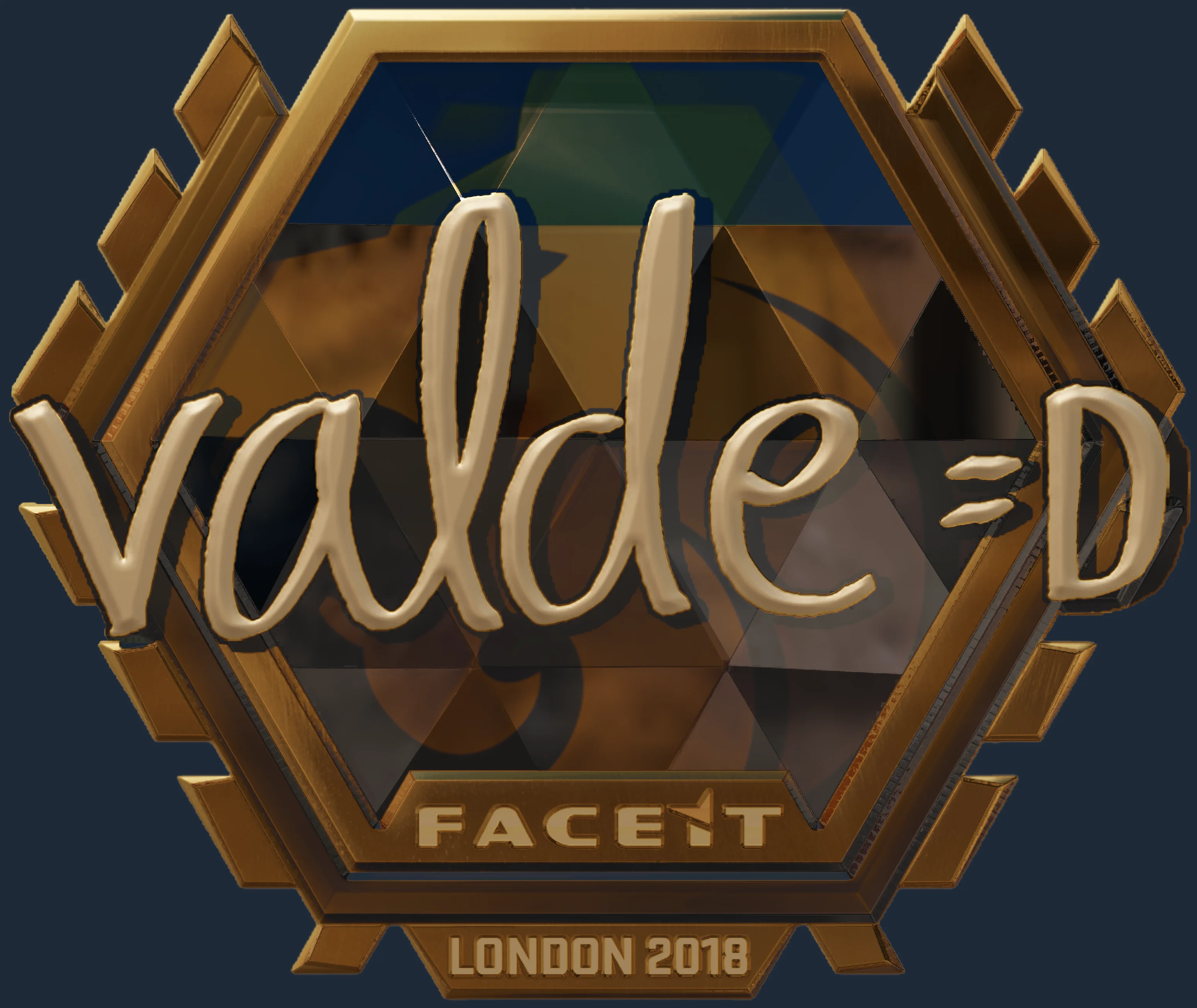 Sticker | v4lde (Gold) | London 2018 Image