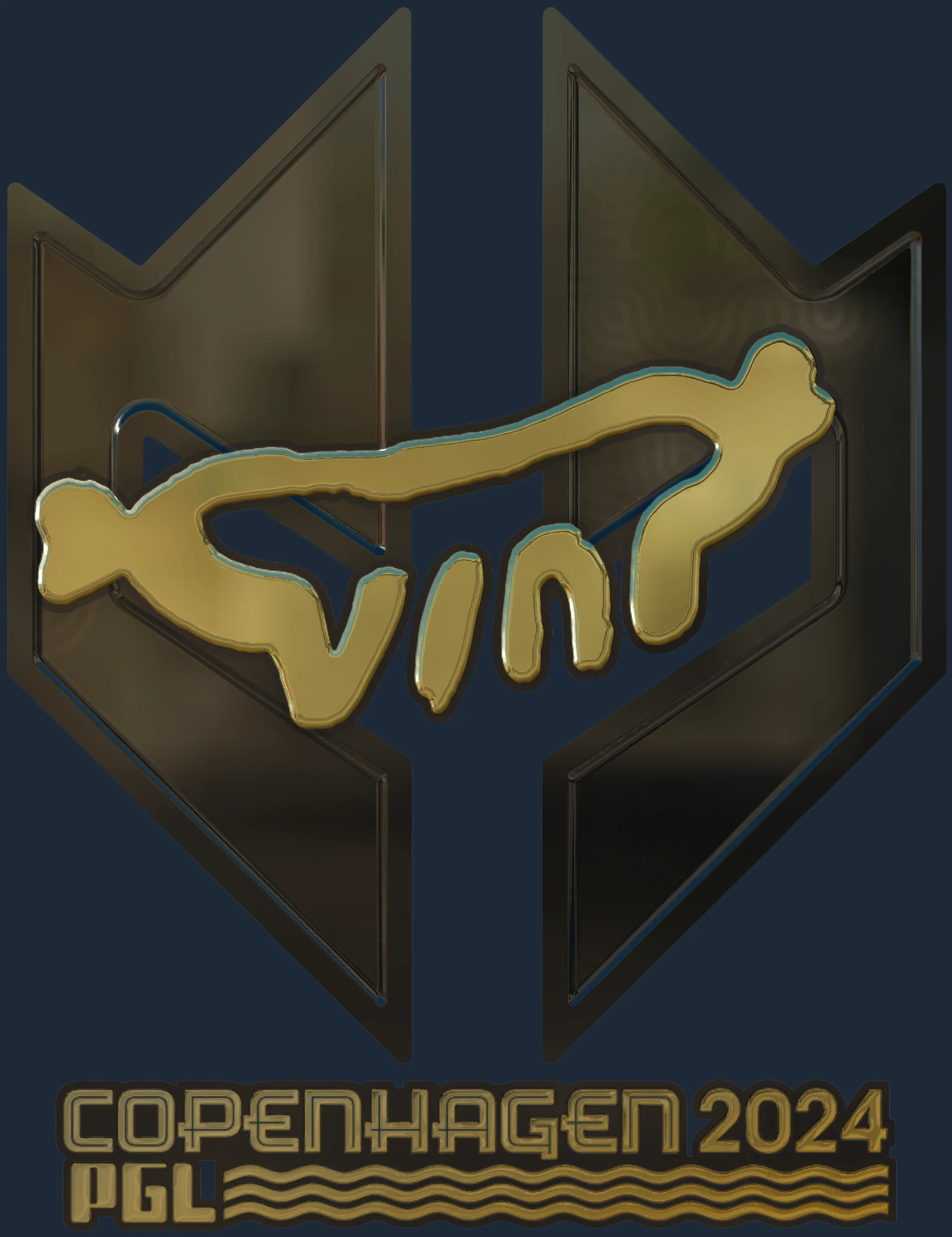 Sticker | VINI (Gold) | Copenhagen 2024 Image
