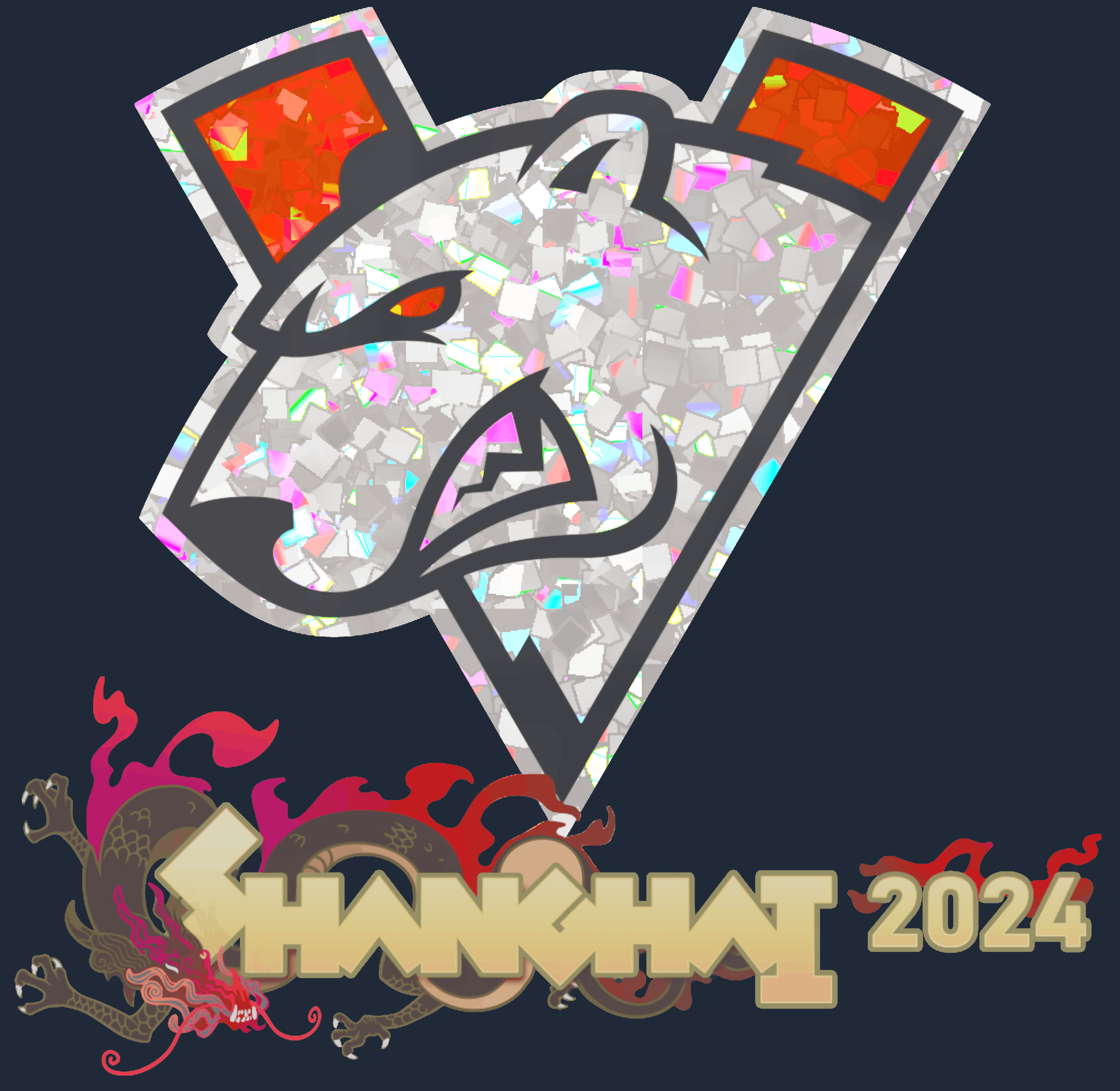 Sticker | Virtus.pro (Glitter) | Shanghai 2024 Image