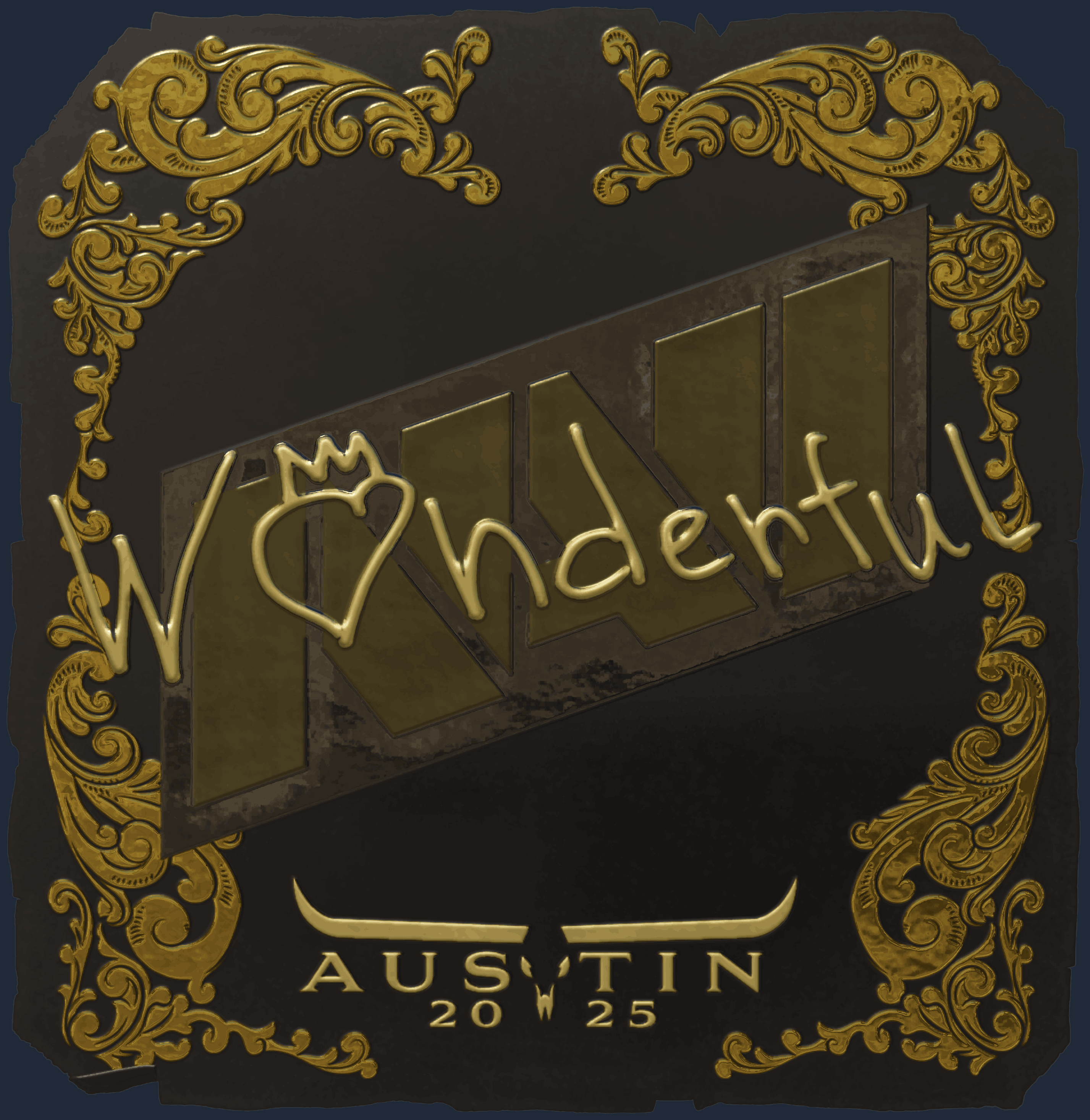 Sticker | w0nderful (Gold) | Austin 2025 Image