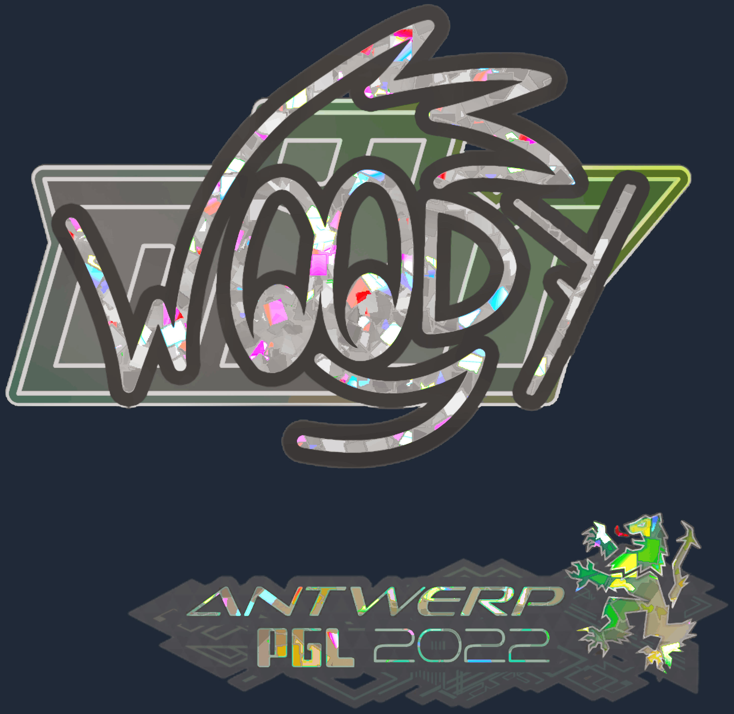 Sticker | WOOD7 (Glitter) | Antwerp 2022 Image