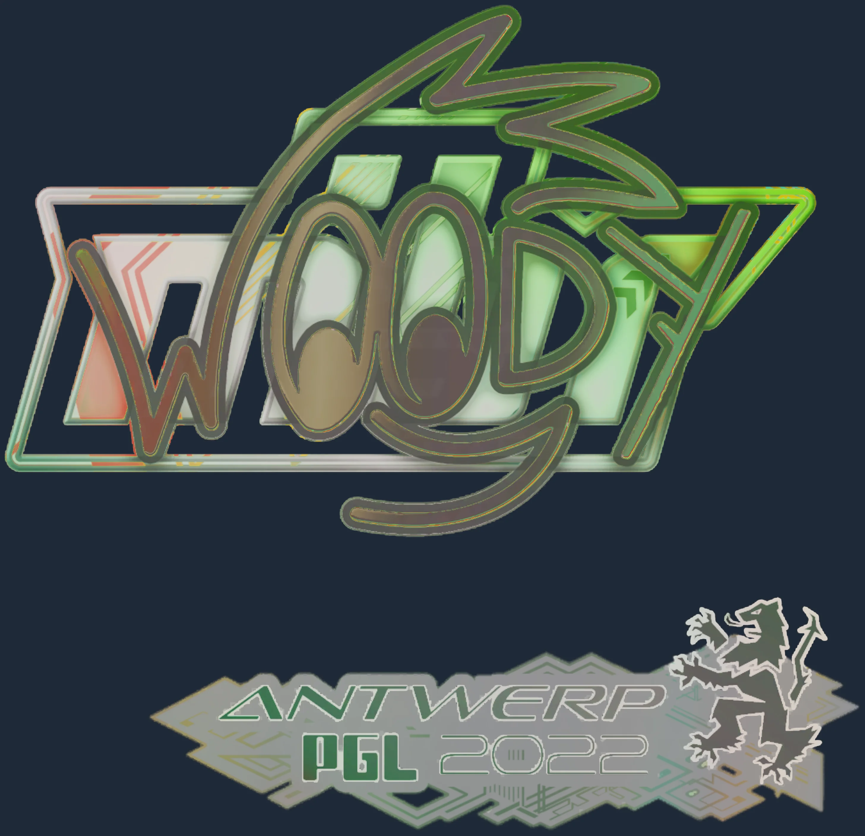 Sticker | WOOD7 (Holo) | Antwerp 2022 Image