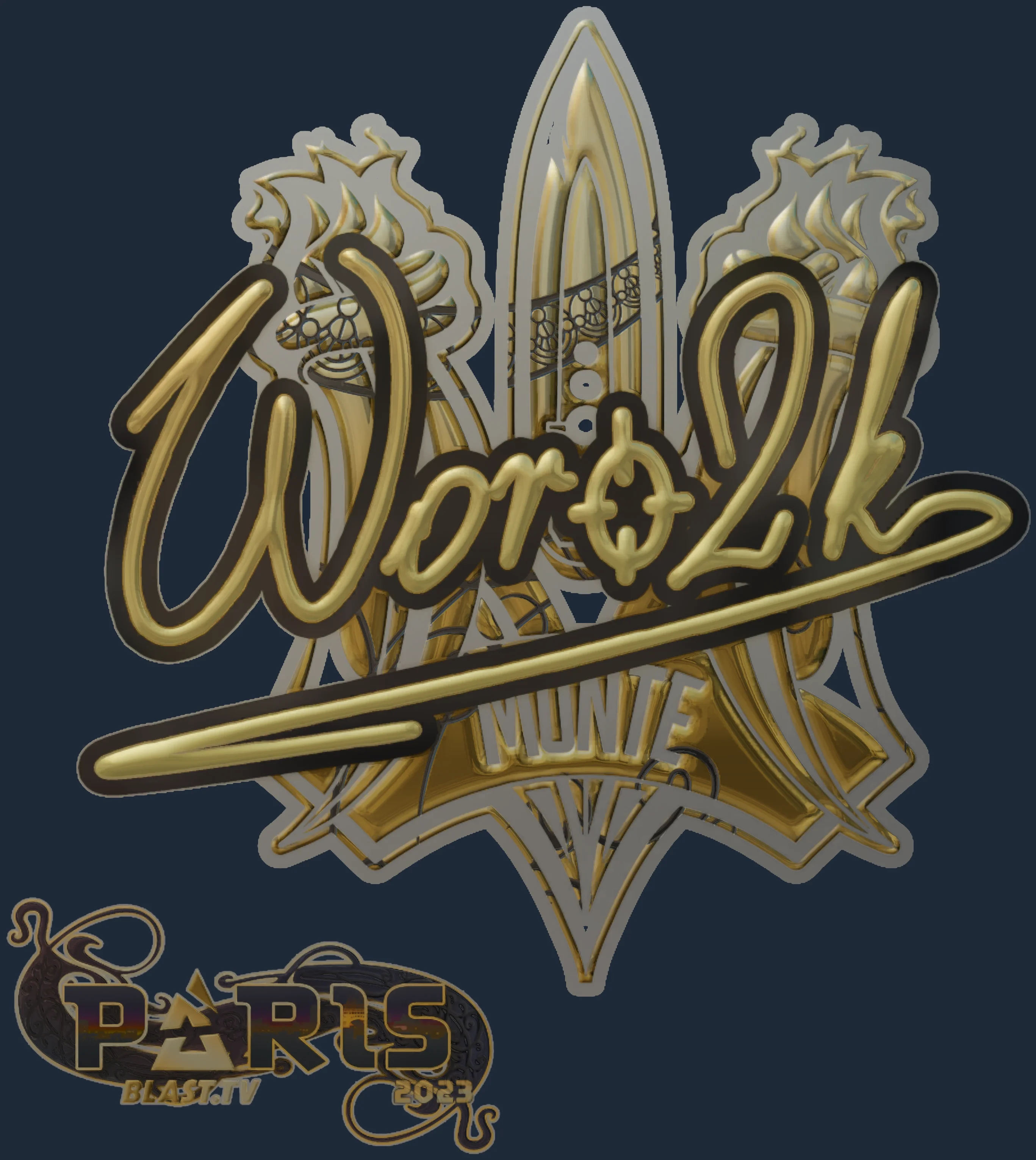 Sticker | Woro2k (Gold) | Paris 2023 Image