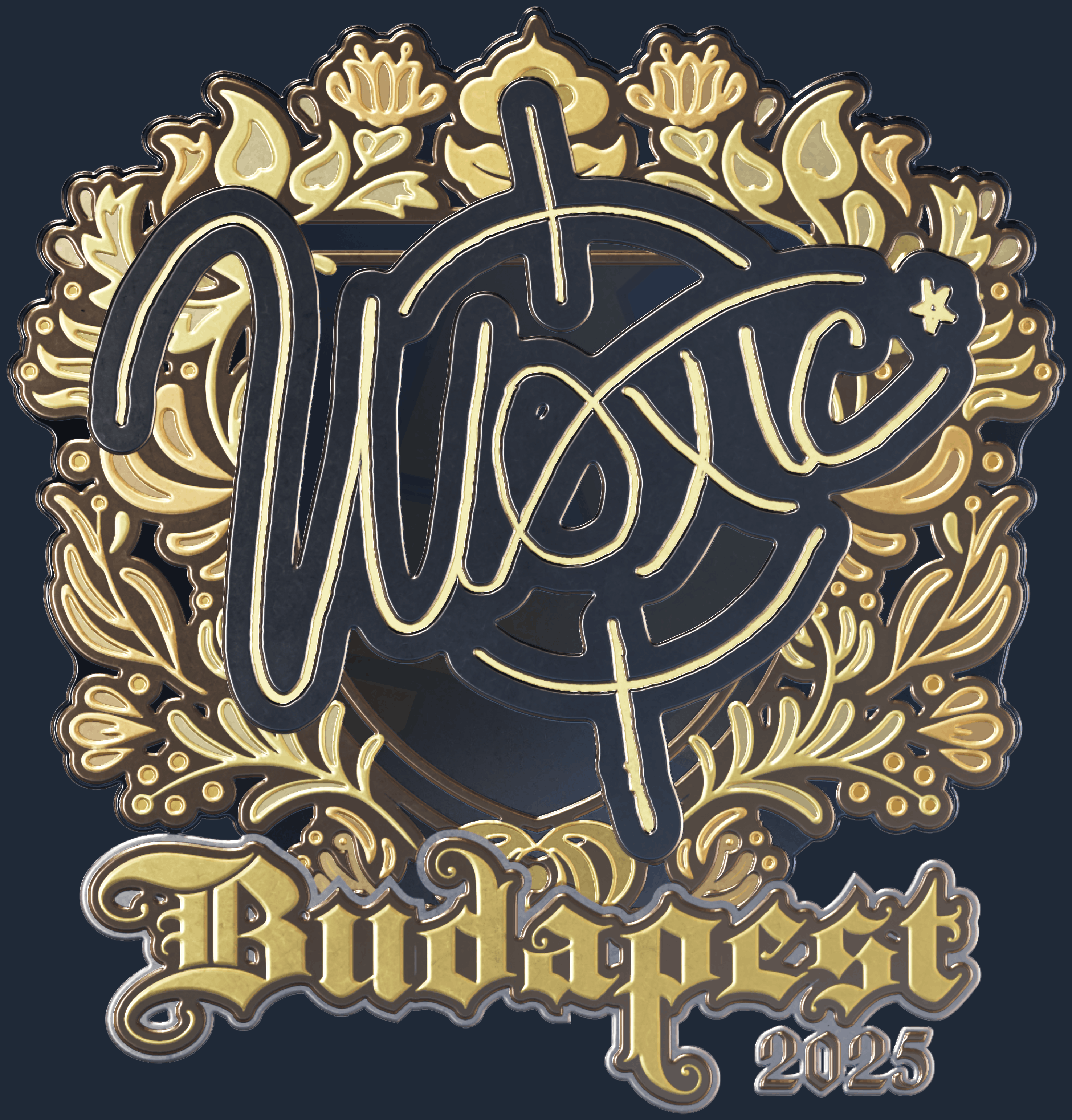 Sticker | woxic (Gold) | Budapest 2025 Image