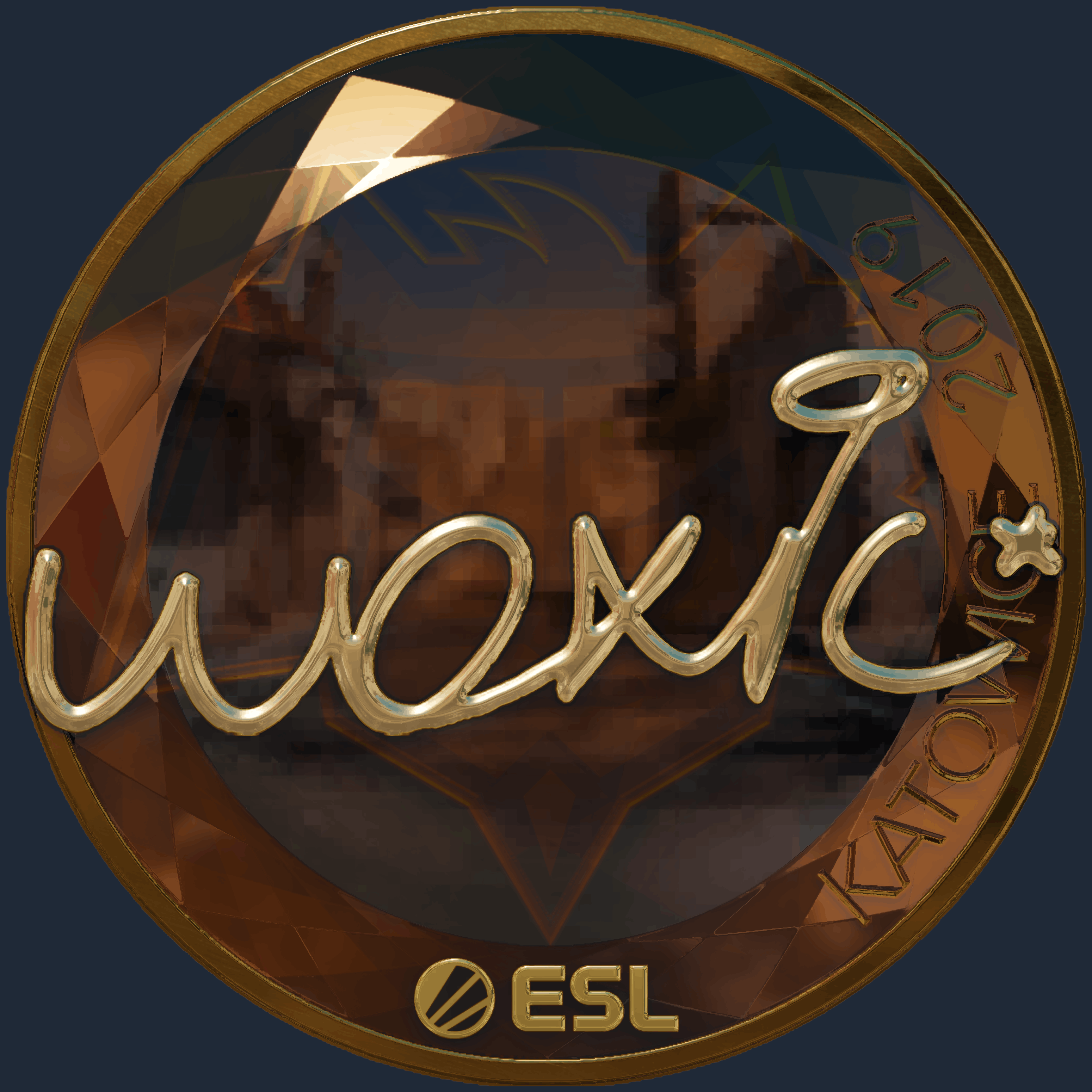 Sticker | woxic (Gold) | Katowice 2019 Image