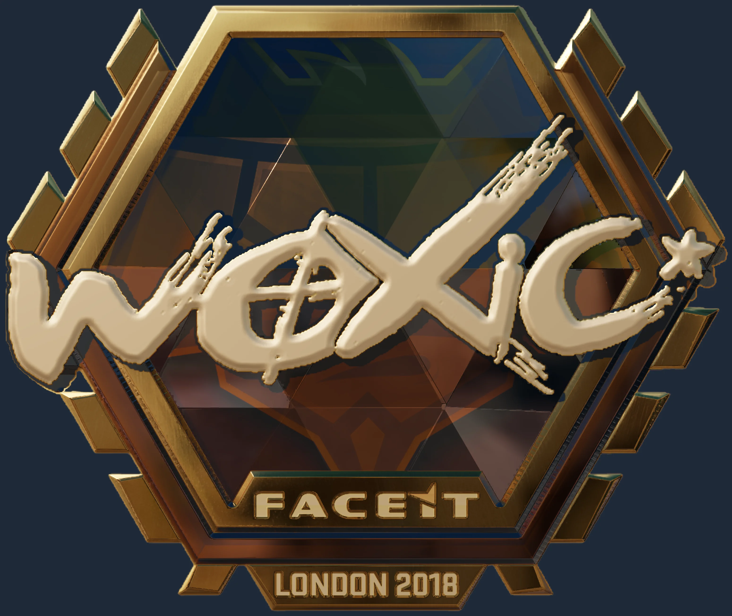 Sticker | woxic (Gold) | London 2018 Image