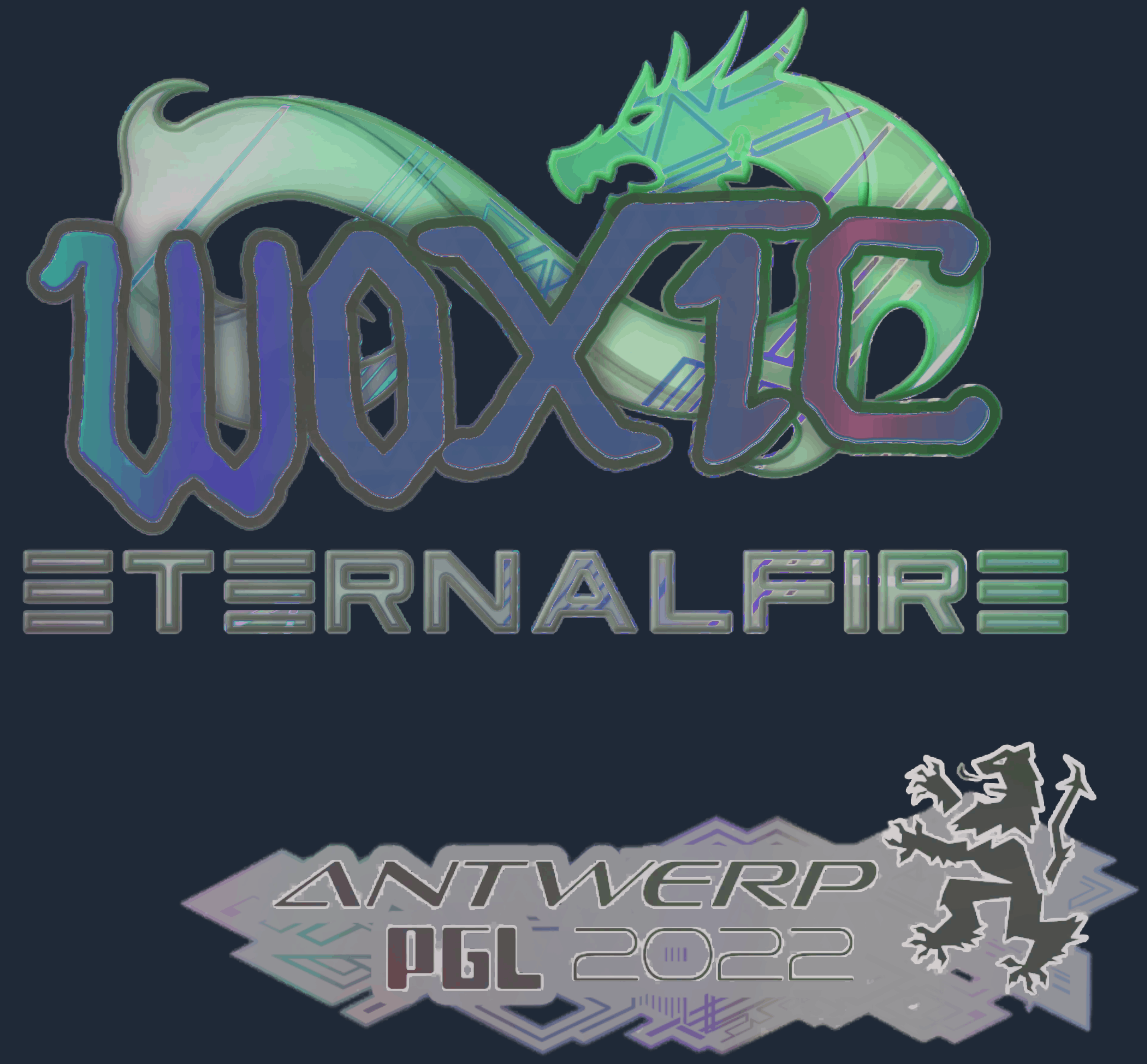 Sticker | woxic (Holo) | Antwerp 2022 Image