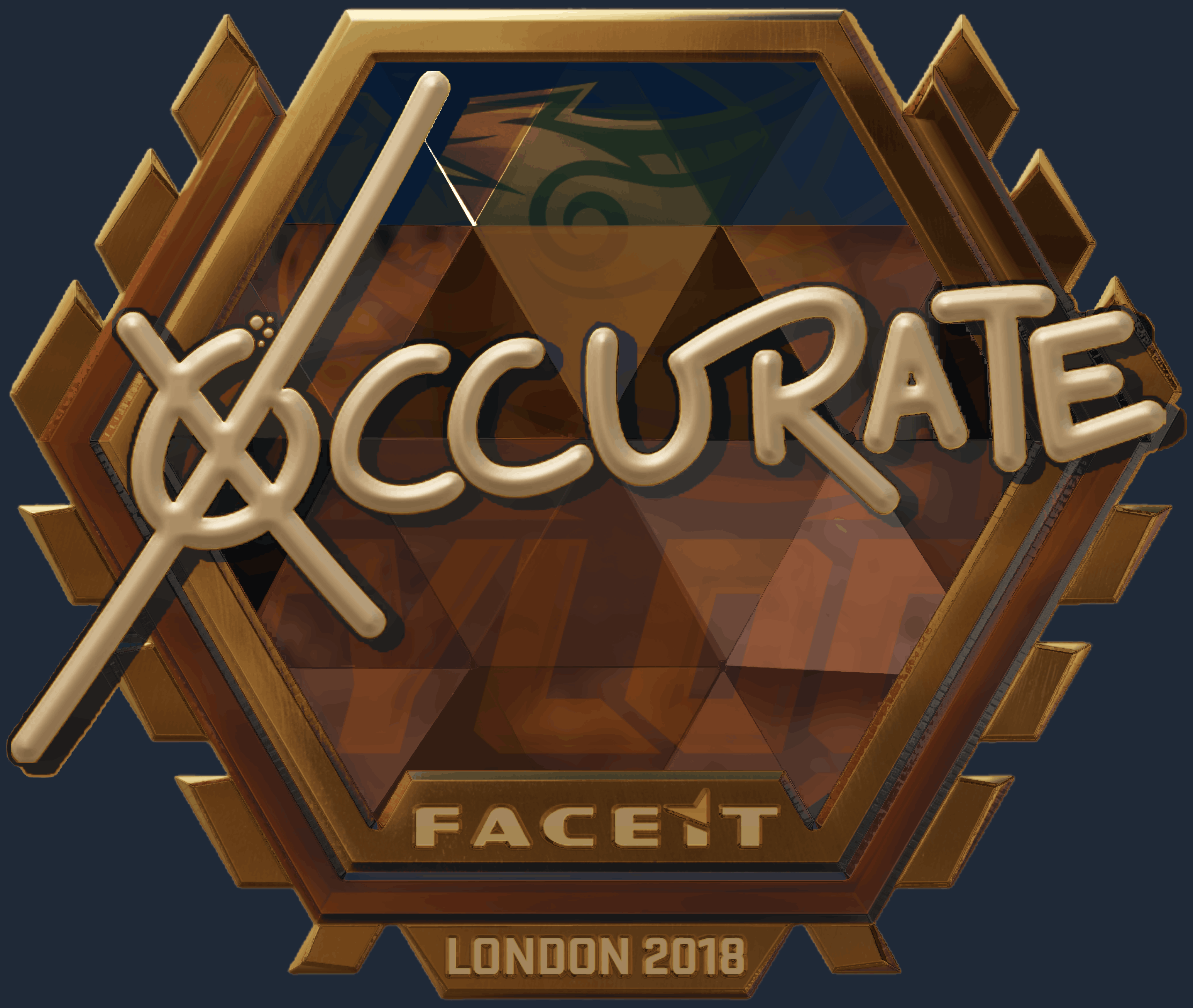 Sticker | xccurate (Gold) | London 2018 Screenshot