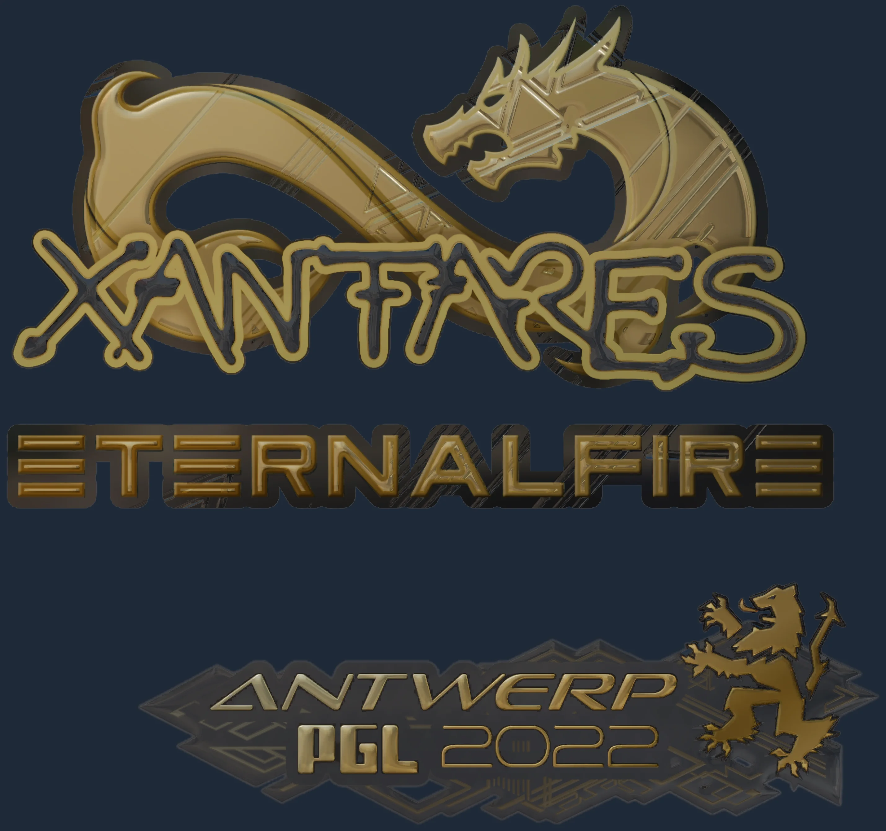 Sticker | XANTARES (Gold) | Antwerp 2022 Image