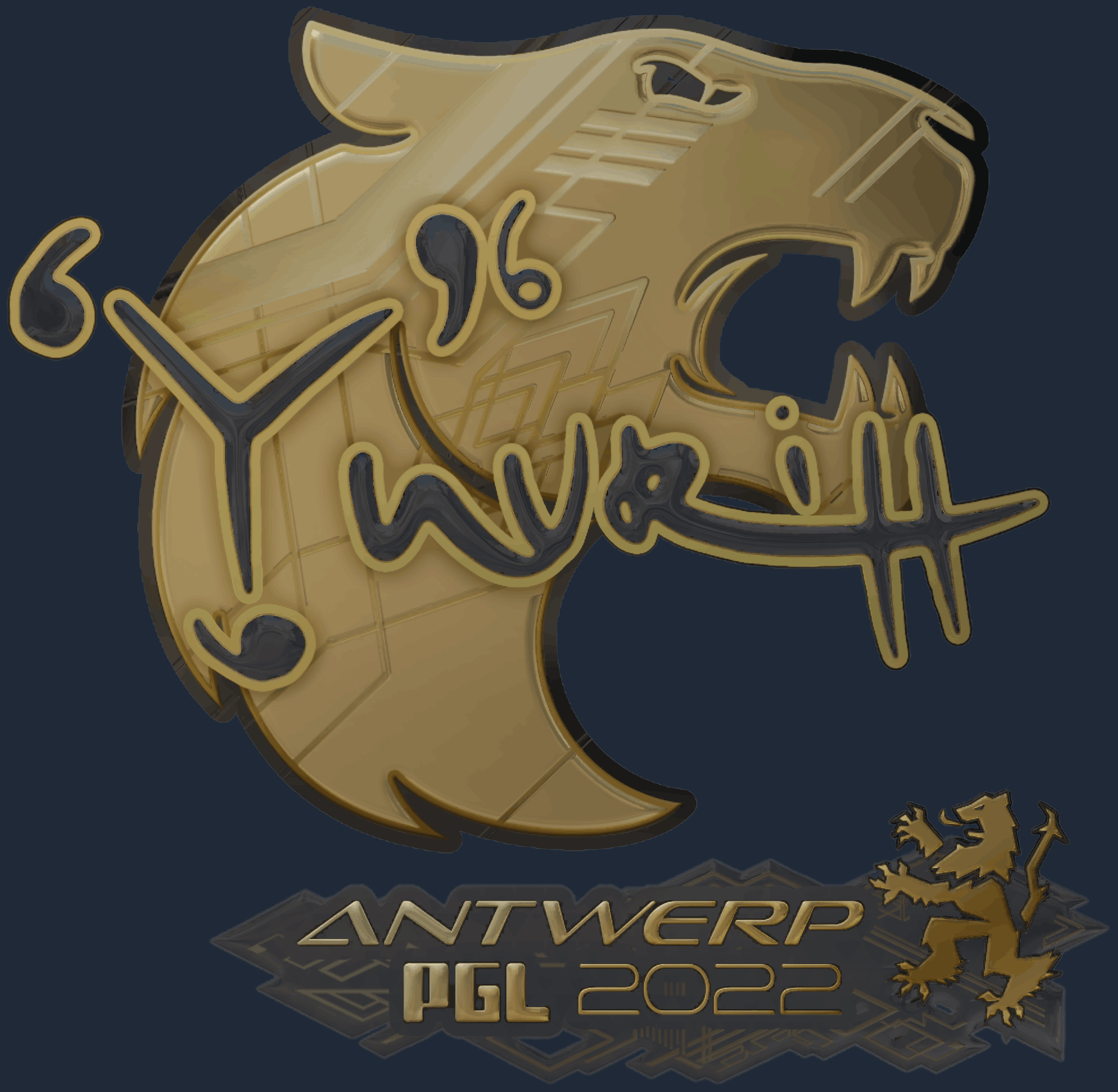 Sticker | yuurih (Gold) | Antwerp 2022 Image